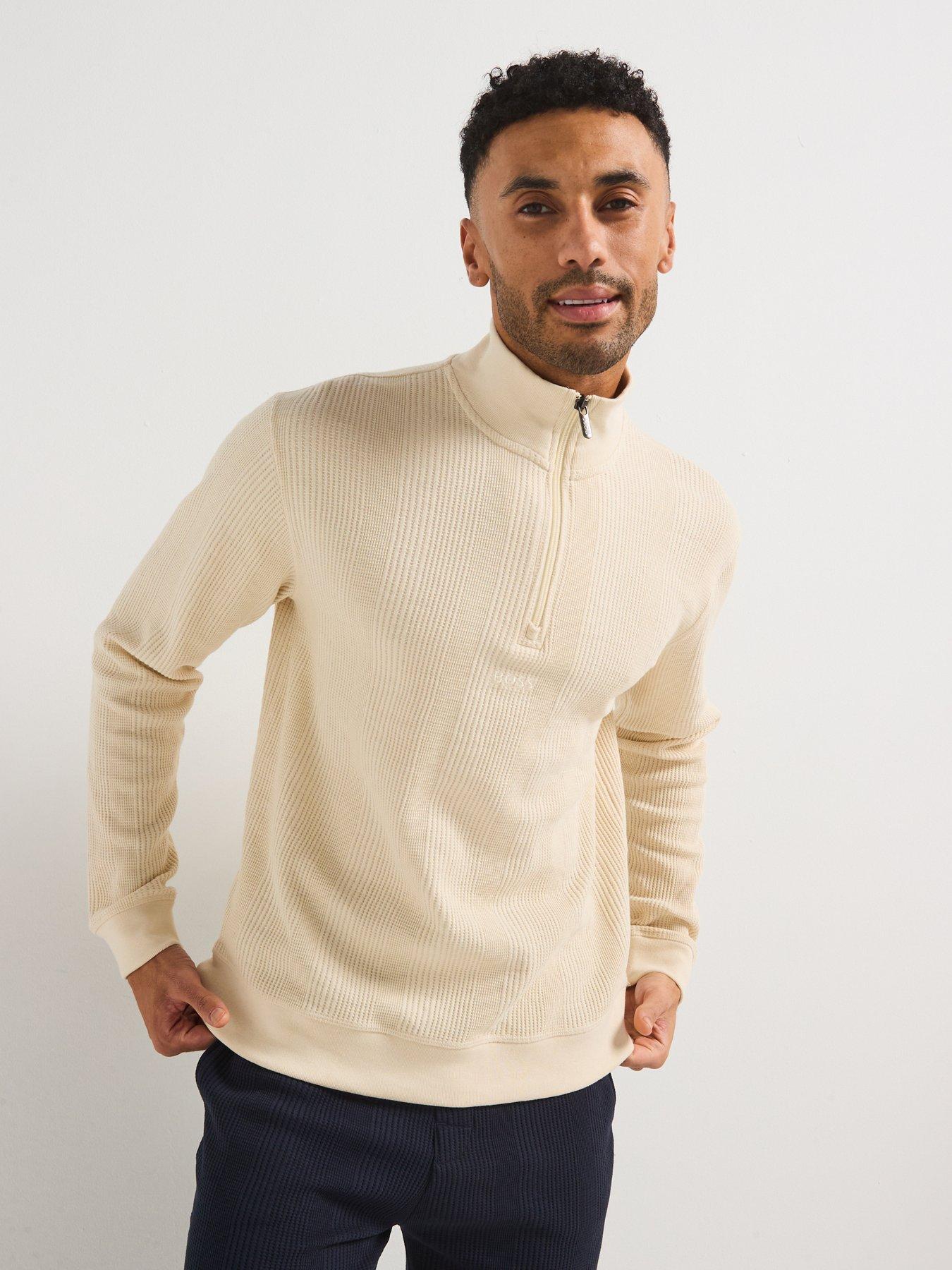 boss-structure-regular-fit-heavy-waffle-14-zip-loungewear-sweat-off-white
