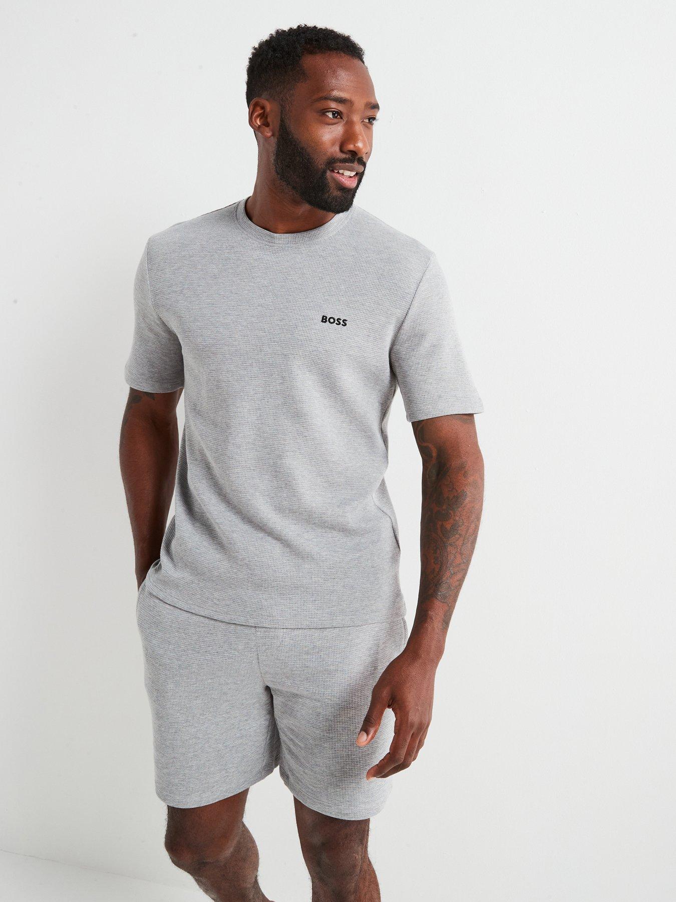 undefined Regular Fit Waffle Loungewear T-shirt -grey