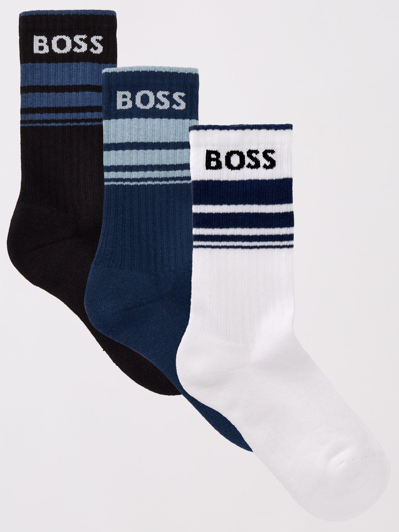 undefined 3 Pack of Crew Sports Socks - Blue