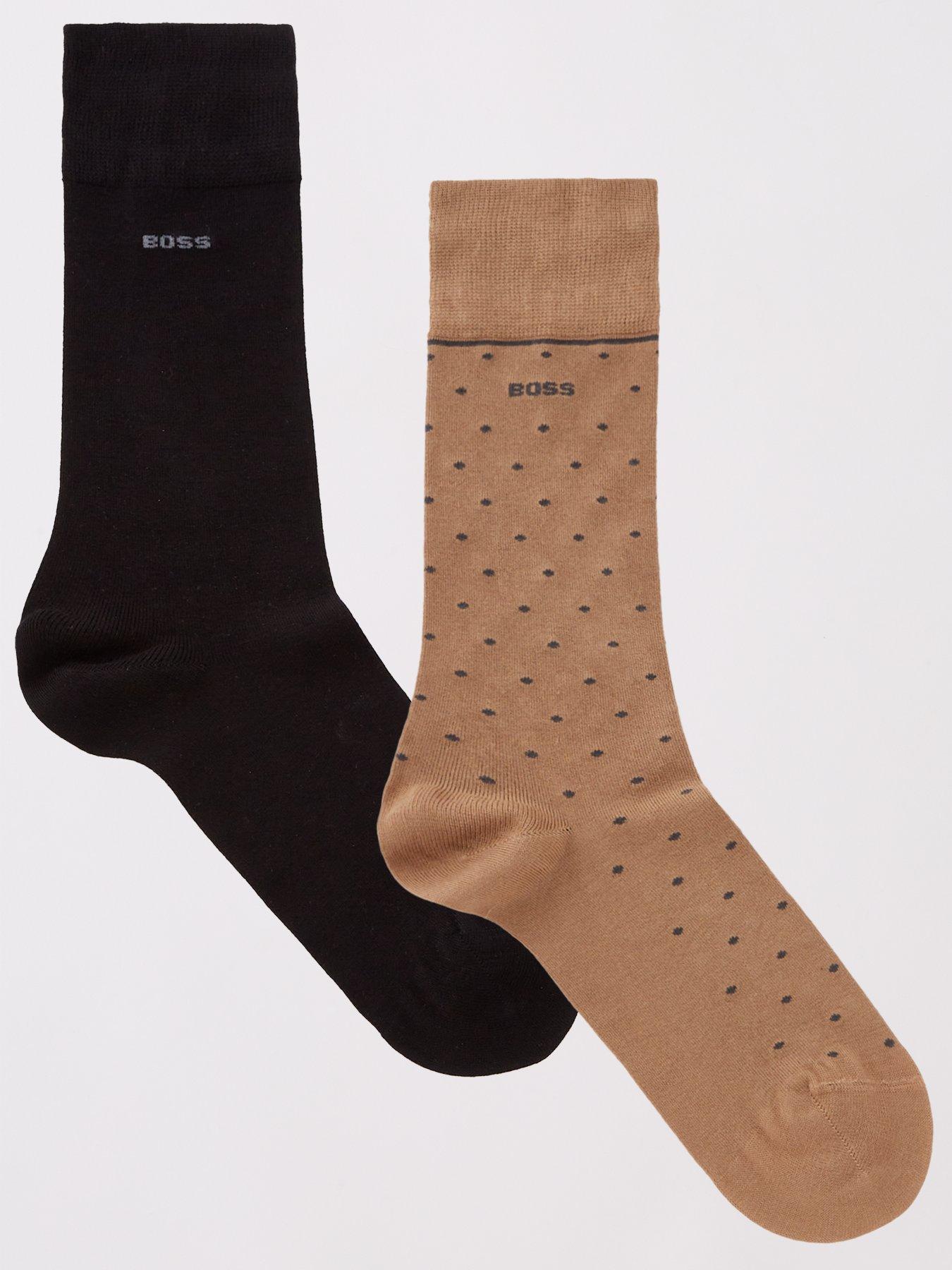 undefined 2 Pack of Bamboo Polkadot Crew Socks - Multi