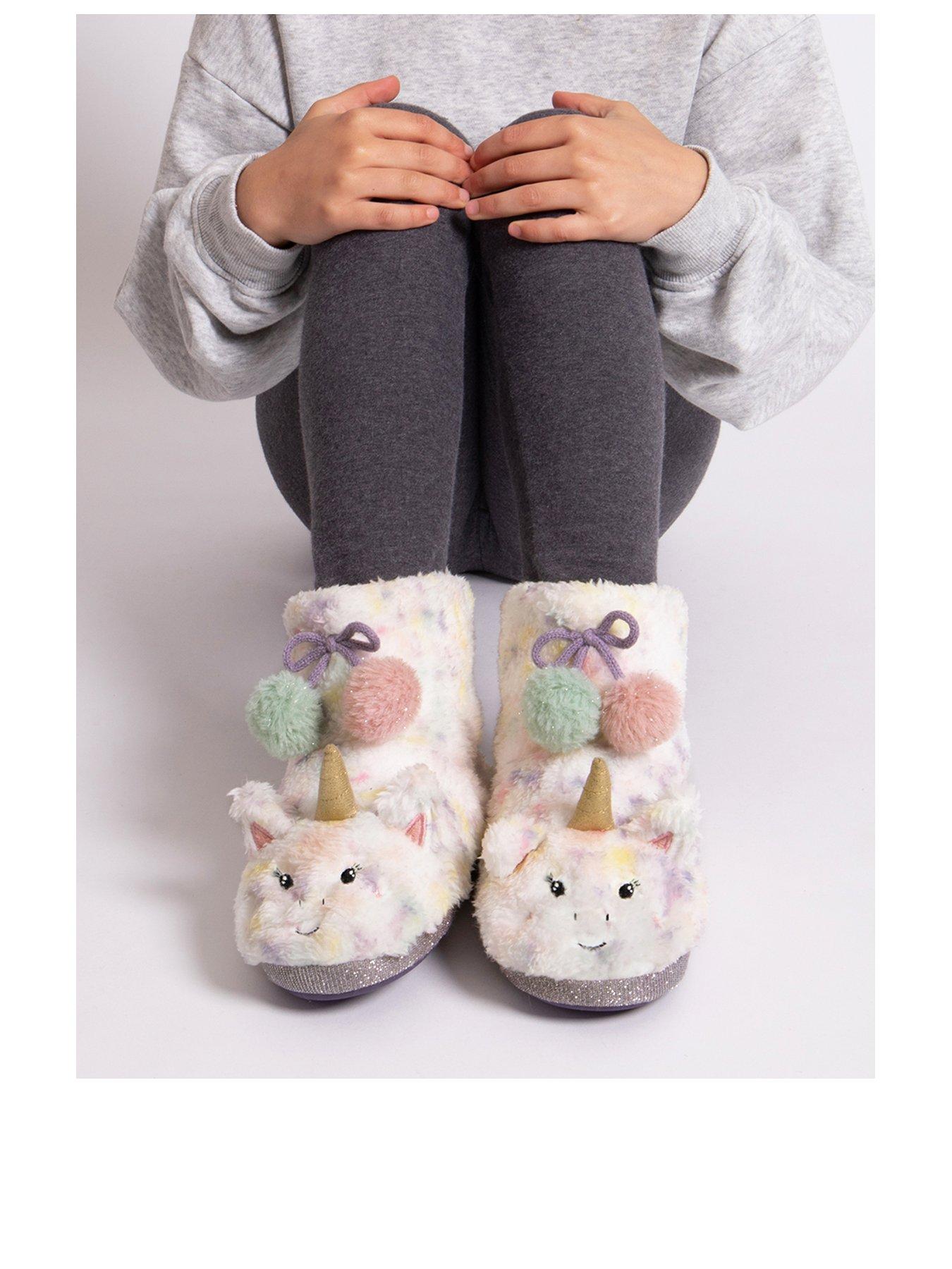  image of totes-kids-multi-faux-fur-boot-slippers