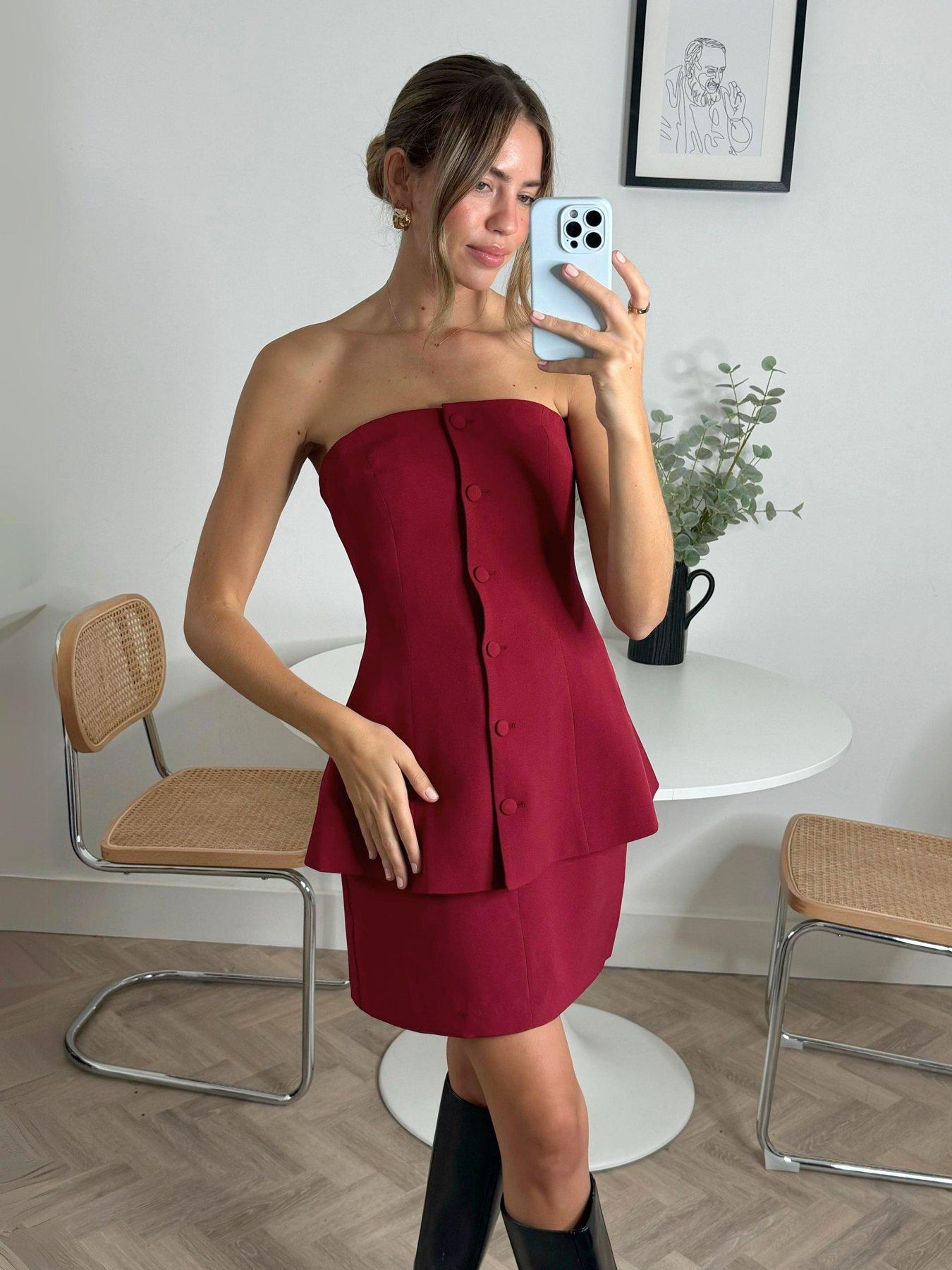 undefined Tailored Mini Skirt - Mulberry