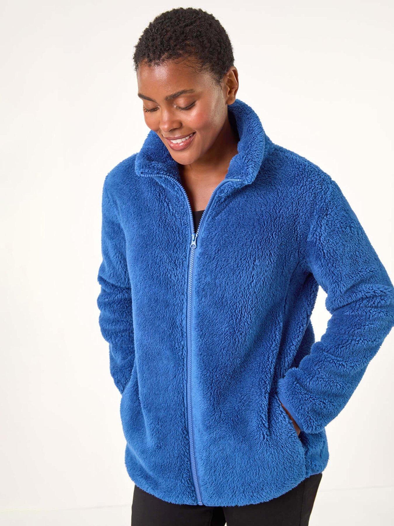 undefined Soft Sherpa Fleece Jacket - Royal Blue