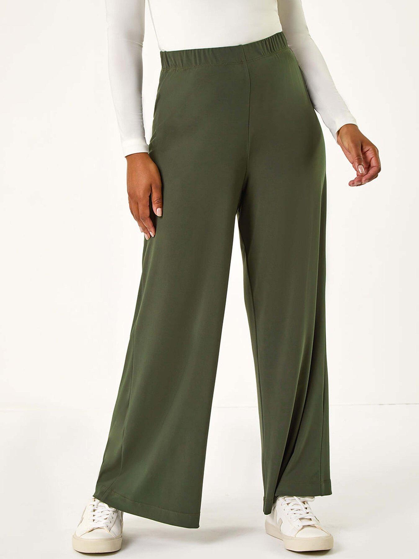 roman-petite-wide-leg-stretch-trouser-khaki