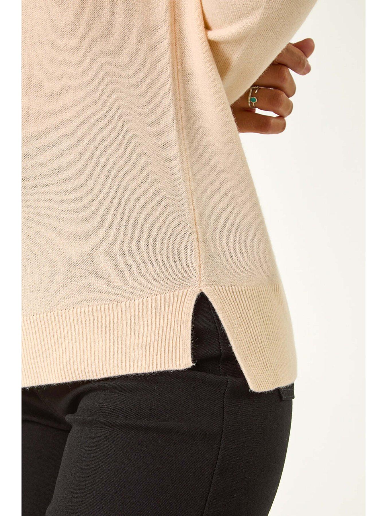  image of roman-plain-soft-crew-neck-jumper-natural