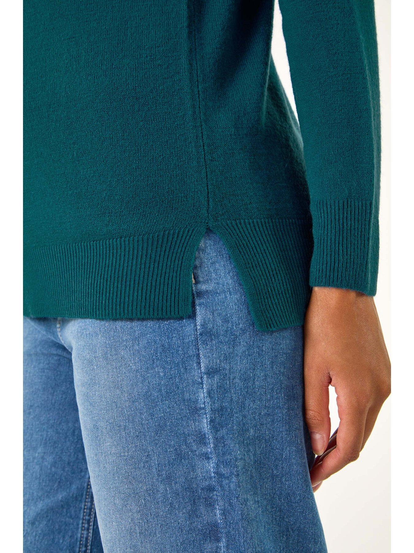 Image 5 of 5 of Roman Plain Soft Crew Neck Jumper - Teal