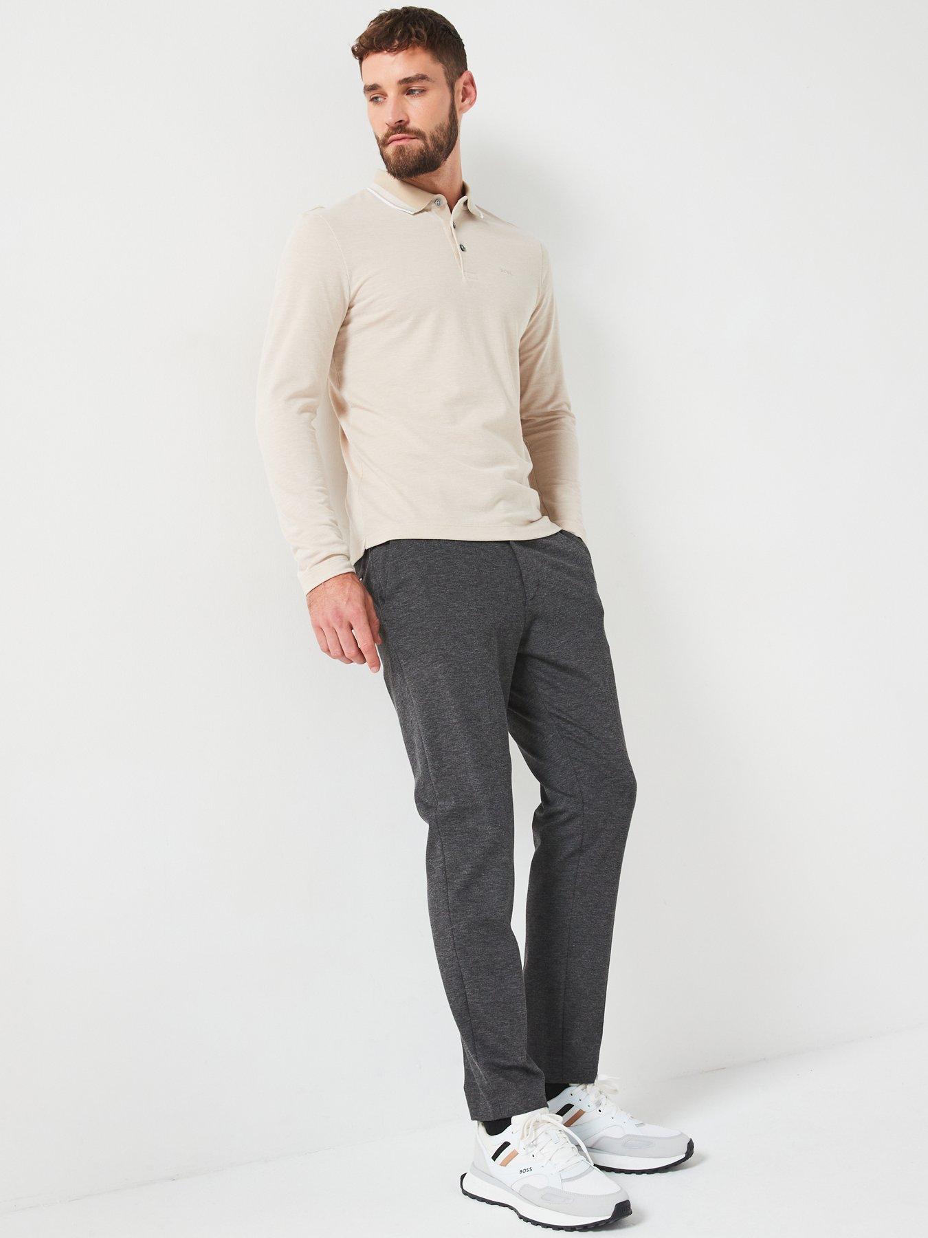  image of boss-h-pittman-141-regular-fit-tipping-logo-oxford-long-sleeve-polo-shirt-beige