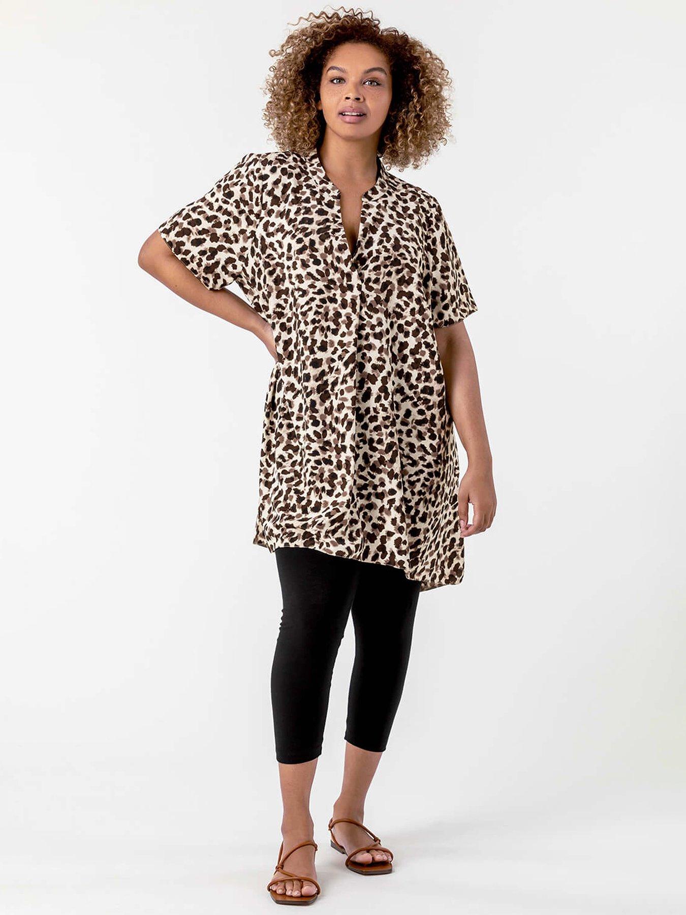 undefined Curve Plain Cropped Leggings - Black