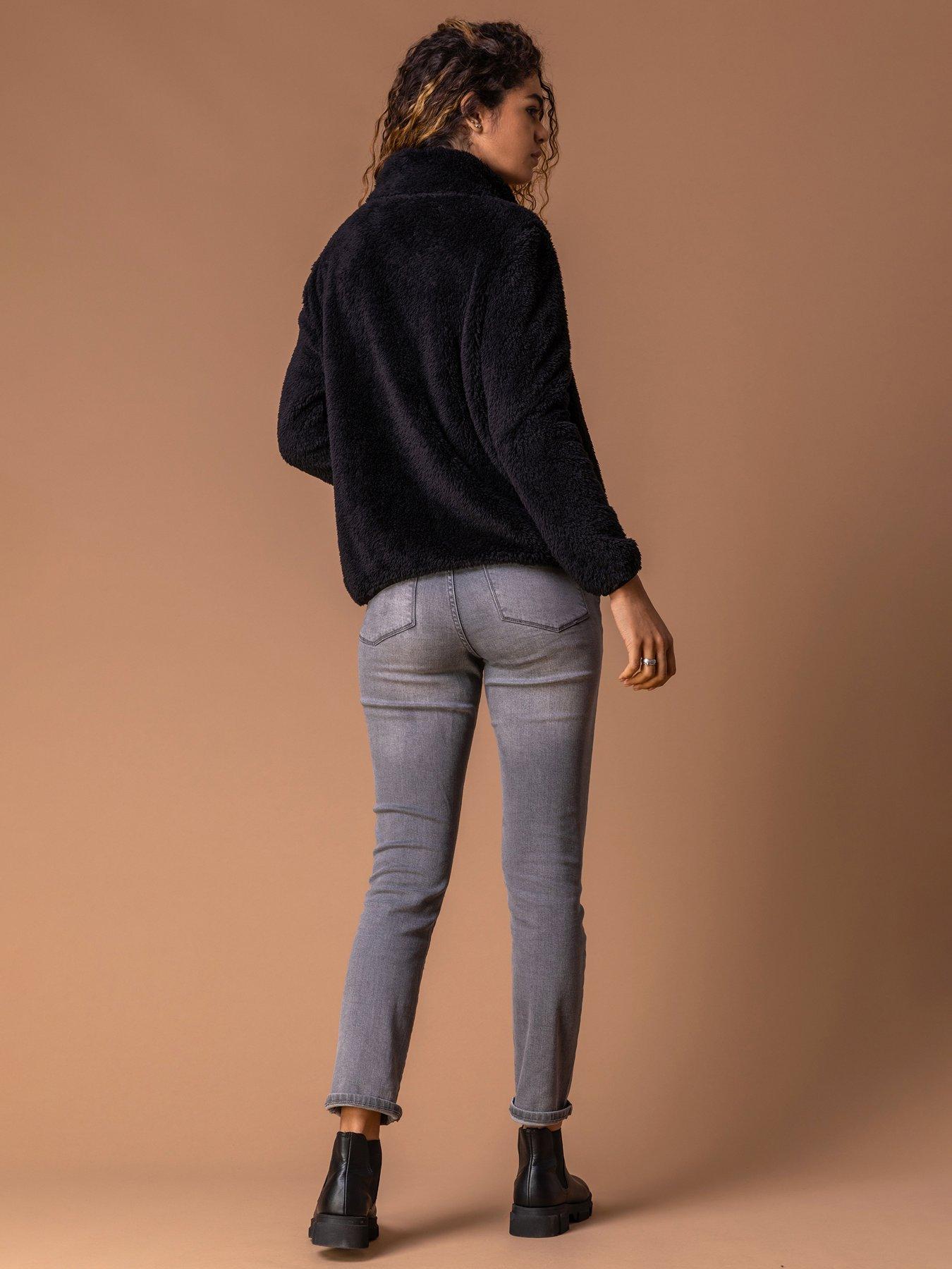 Image 2 of 5 of Roman Soft Sherpa Fleece Jacket - Black