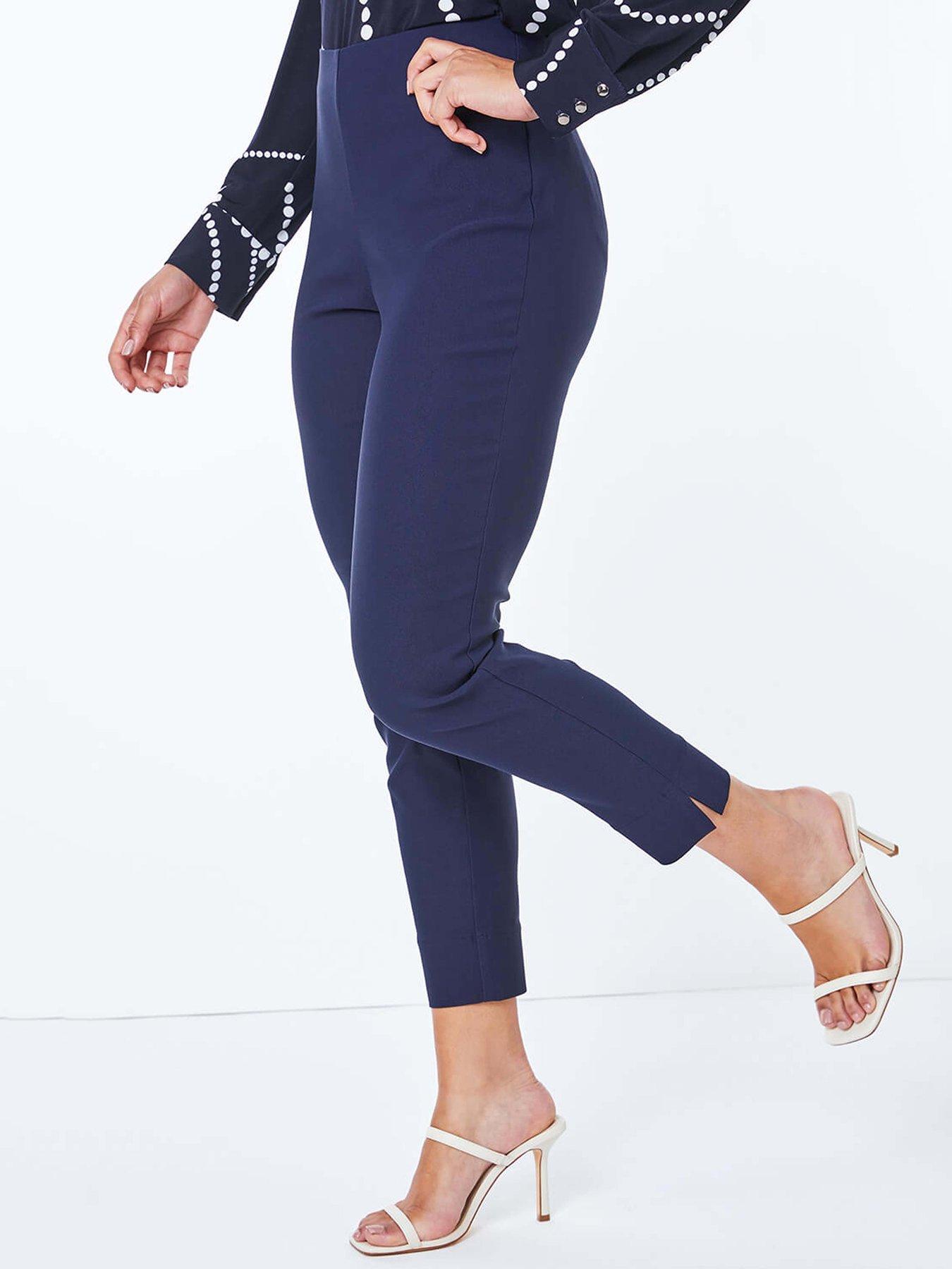undefined Petite Full Length Trousers - Navy