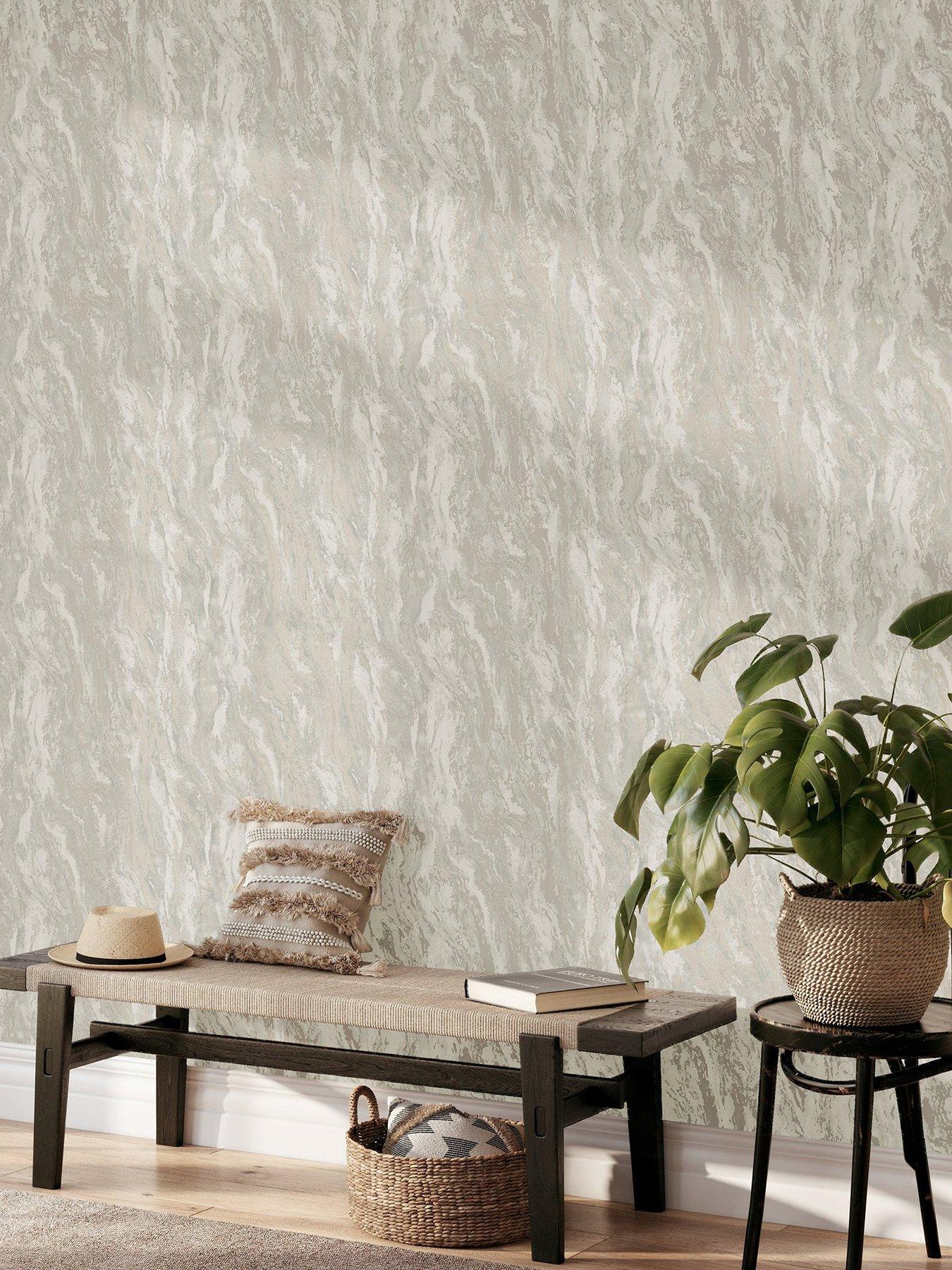 undefined Luxe Texture Soft Silver Wallpaper