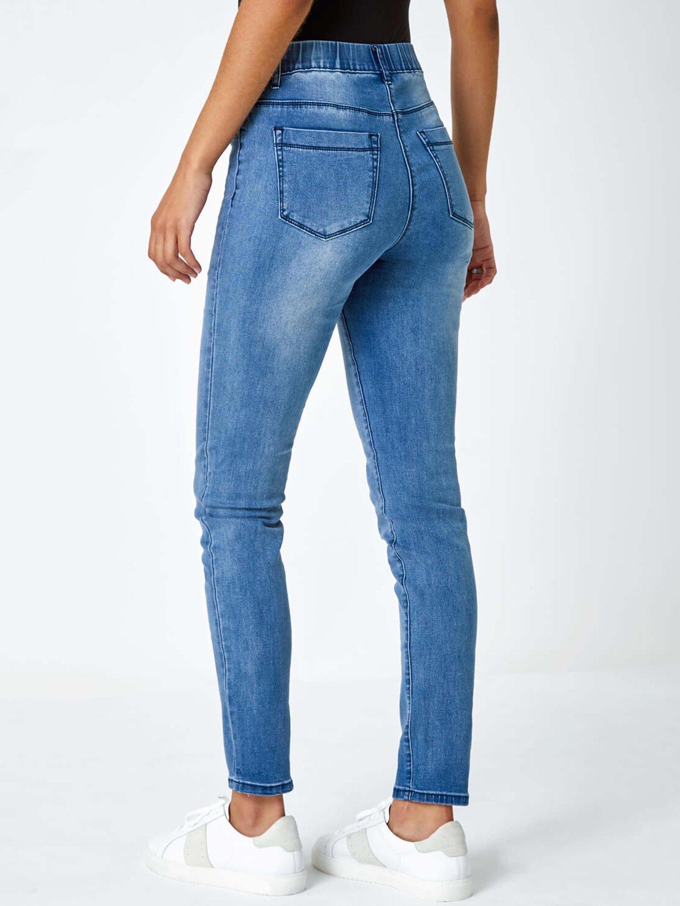 Image 2 of 5 of Roman 31" Denim Stretch Jegging - Bright Blue