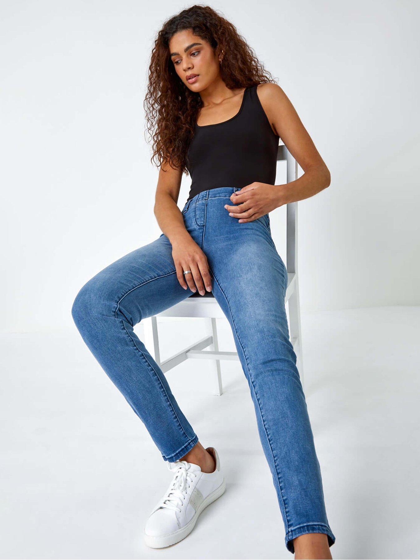 Image 4 of 5 of Roman 31" Denim Stretch Jegging - Bright Blue