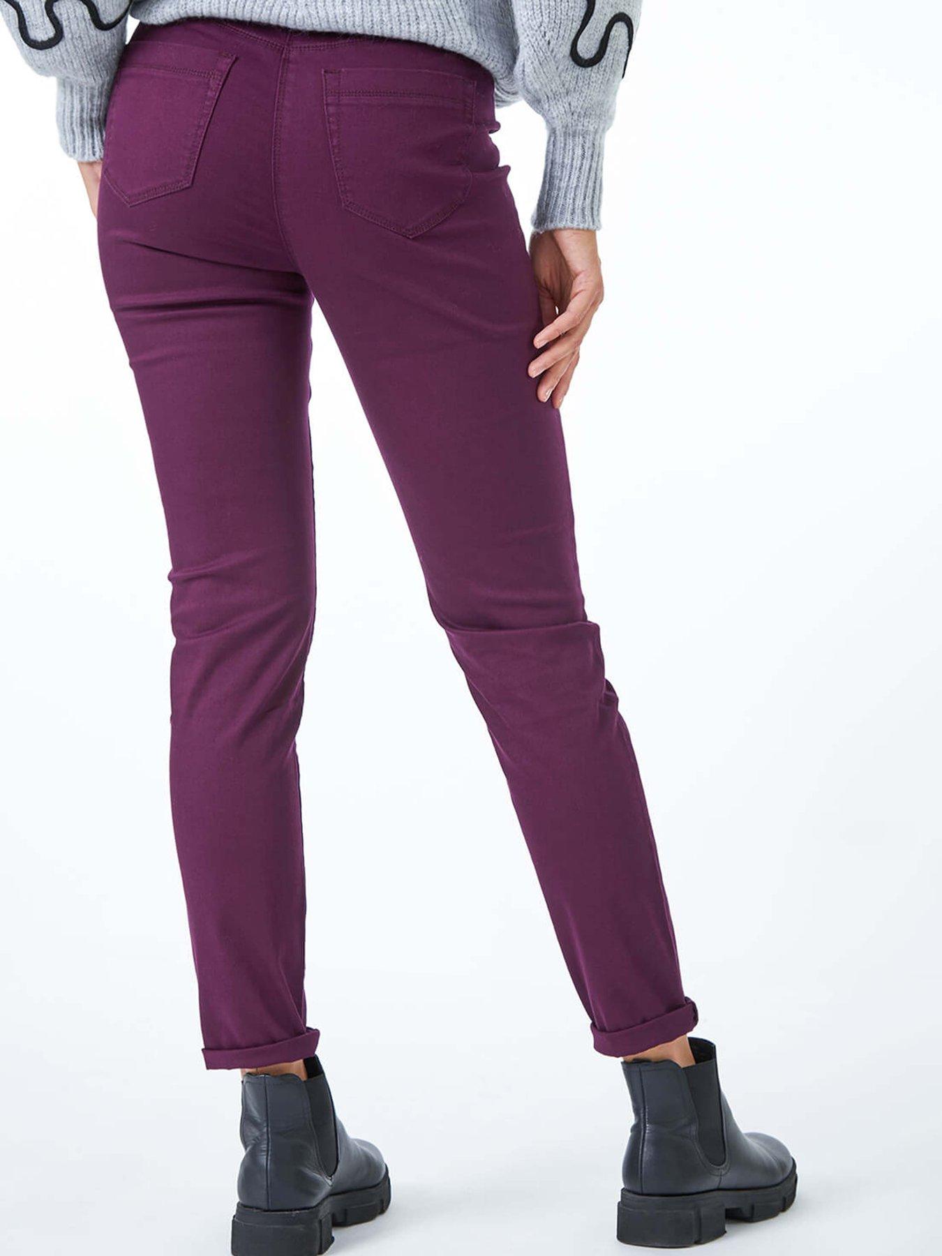 Image 2 of 5 of Roman 31'' Denim Stretch Jegging  - Plum