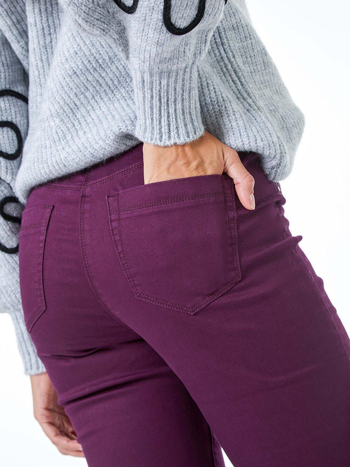 Image 4 of 5 of Roman 31'' Denim Stretch Jegging  - Plum
