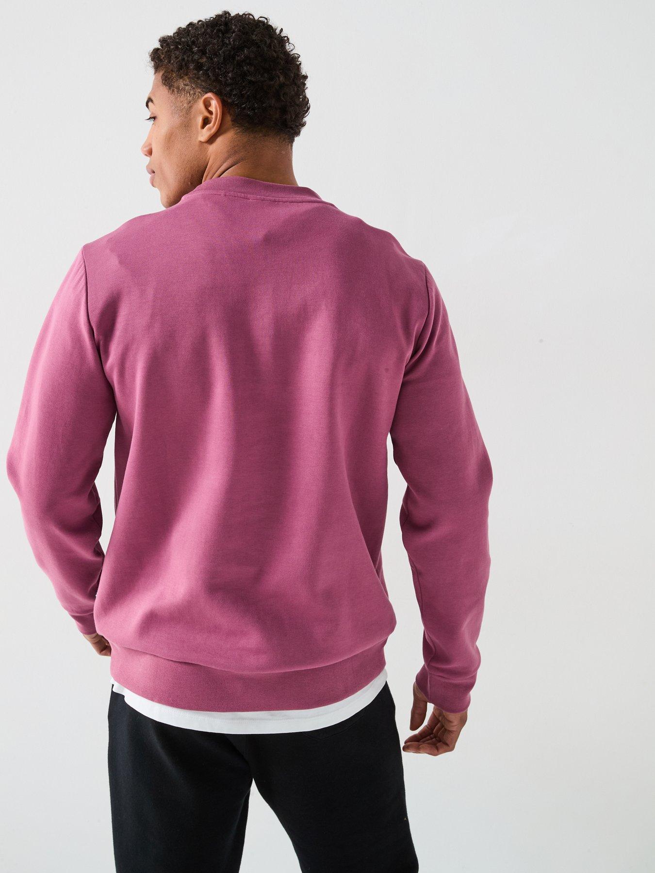  image of boss-sharpe-01-regular-fit-nickel-logo-crew-sweat-purple
