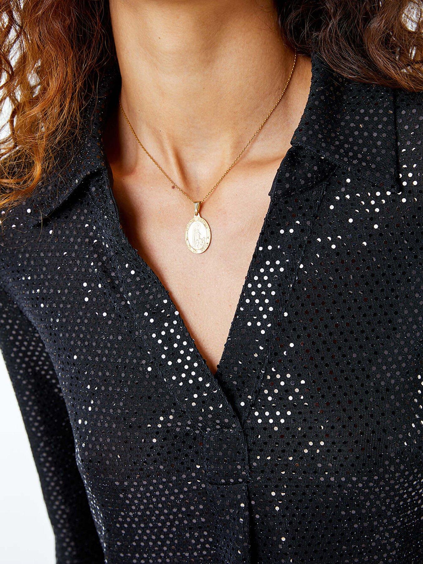  image of roman-stretch-sequin-v-neck-shirt-black