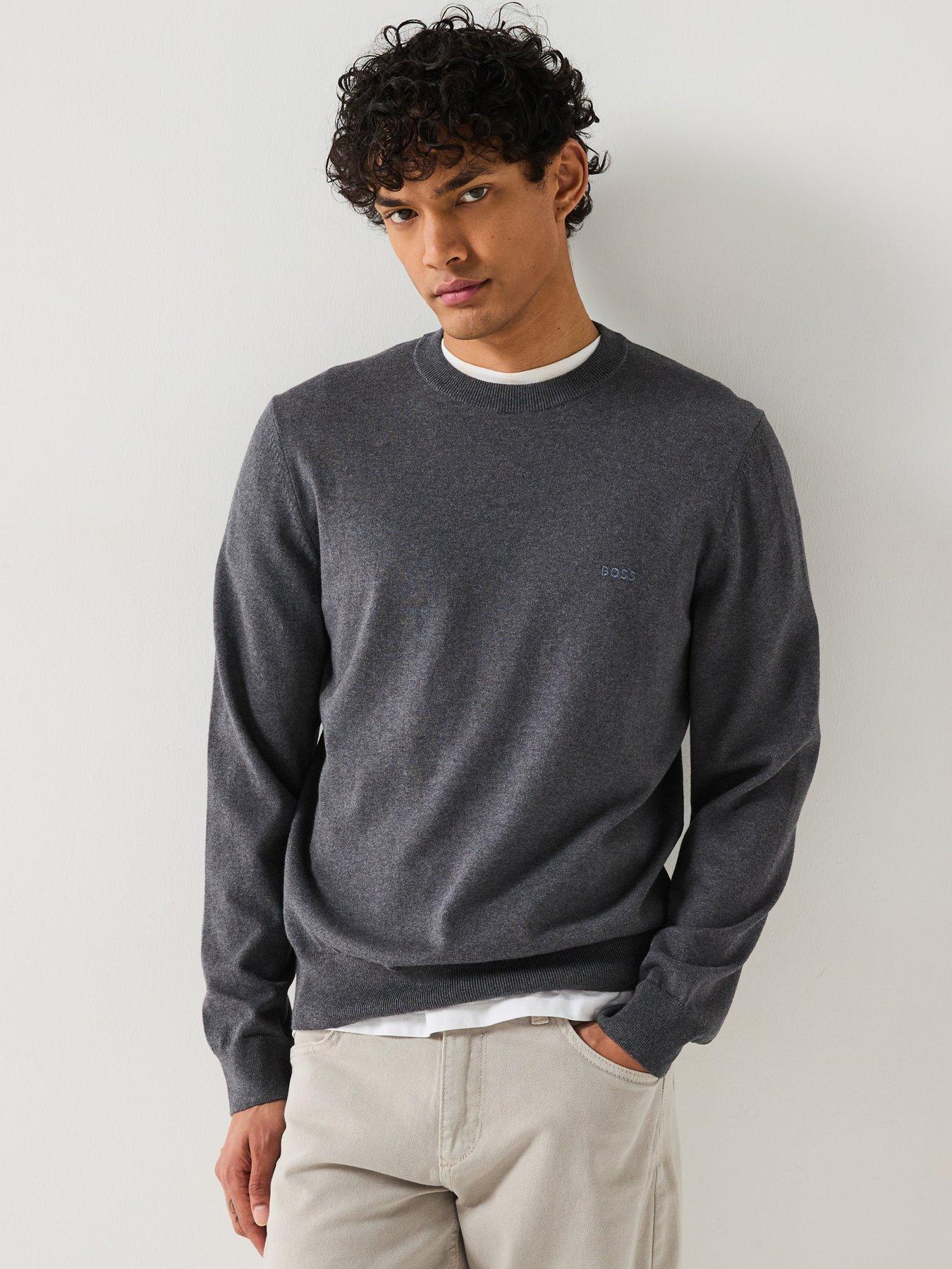 boss-pacas-l-regular-fit-cotton-crew-textured-knitted-jumper-grey