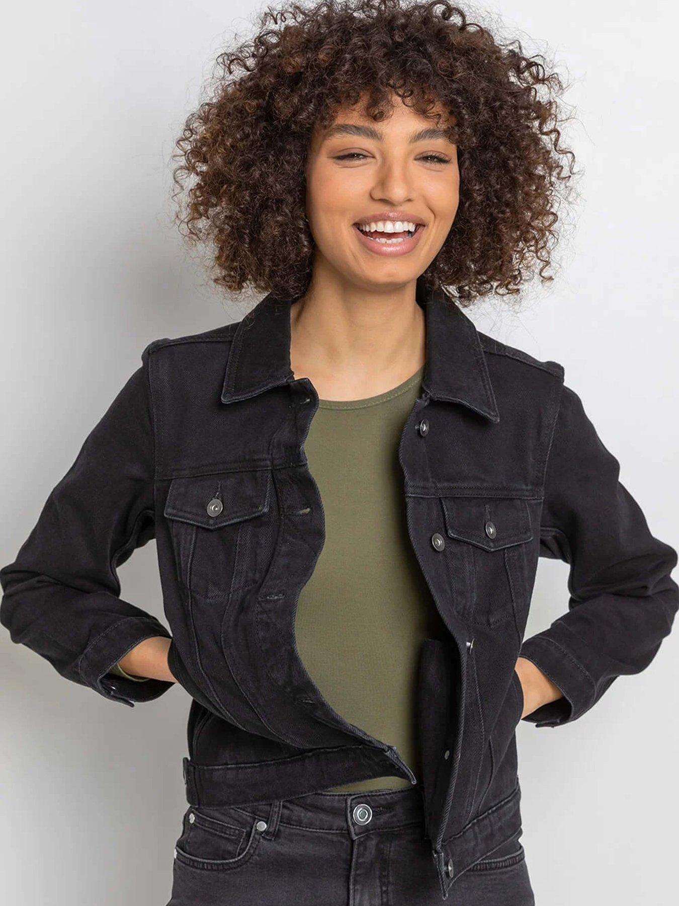 undefined Classic Cotton Denim Jacket - Black