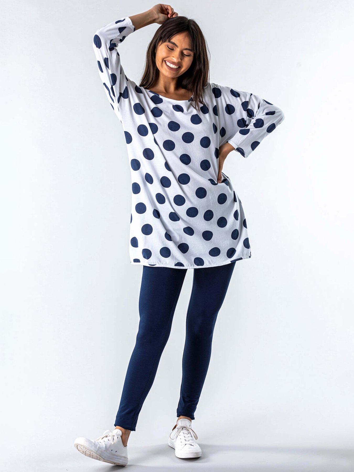 undefined Plain Stretch Leggings - Navy