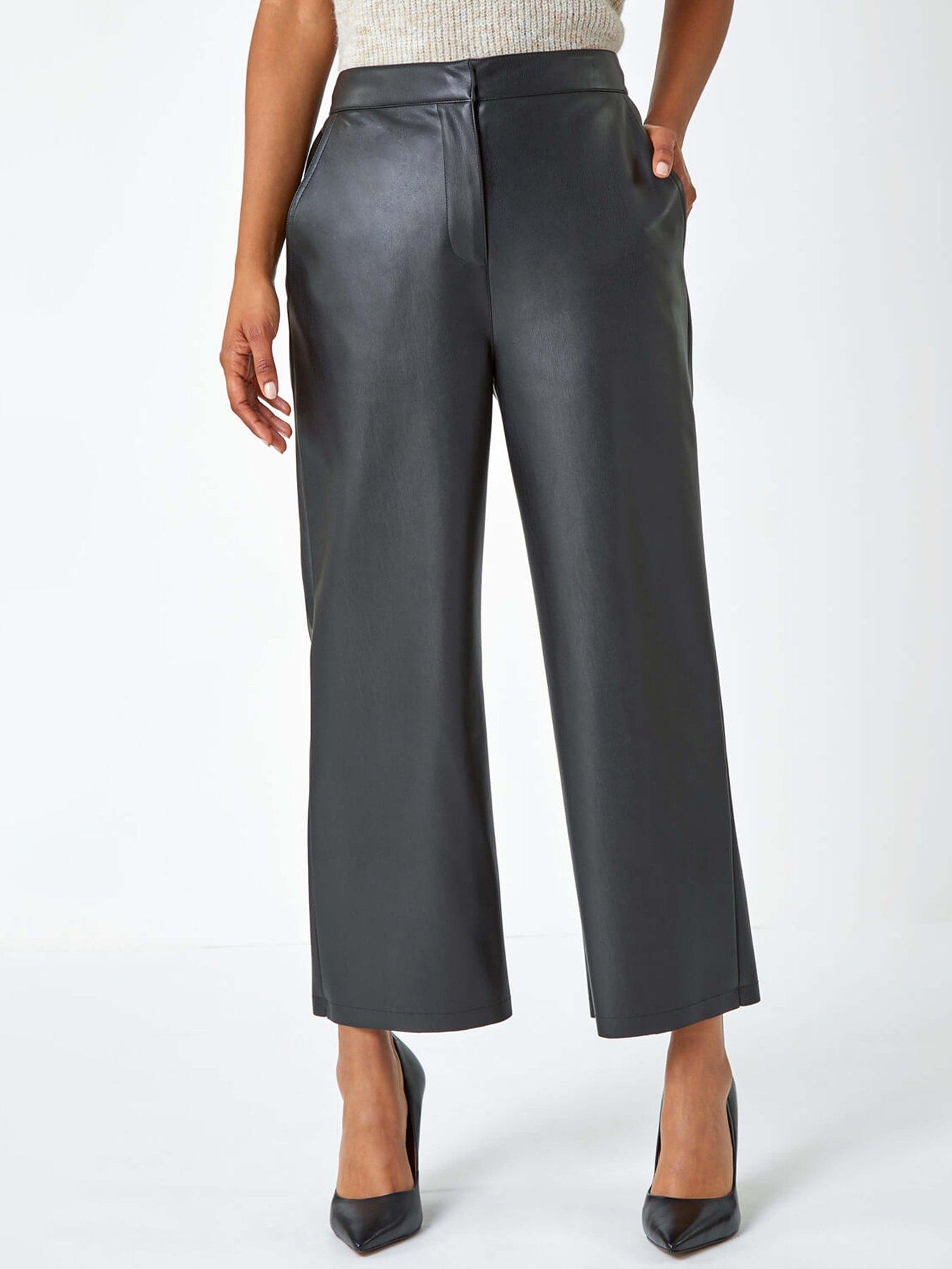 roman-faux-leather-wide-leg-crop-trousers-black
