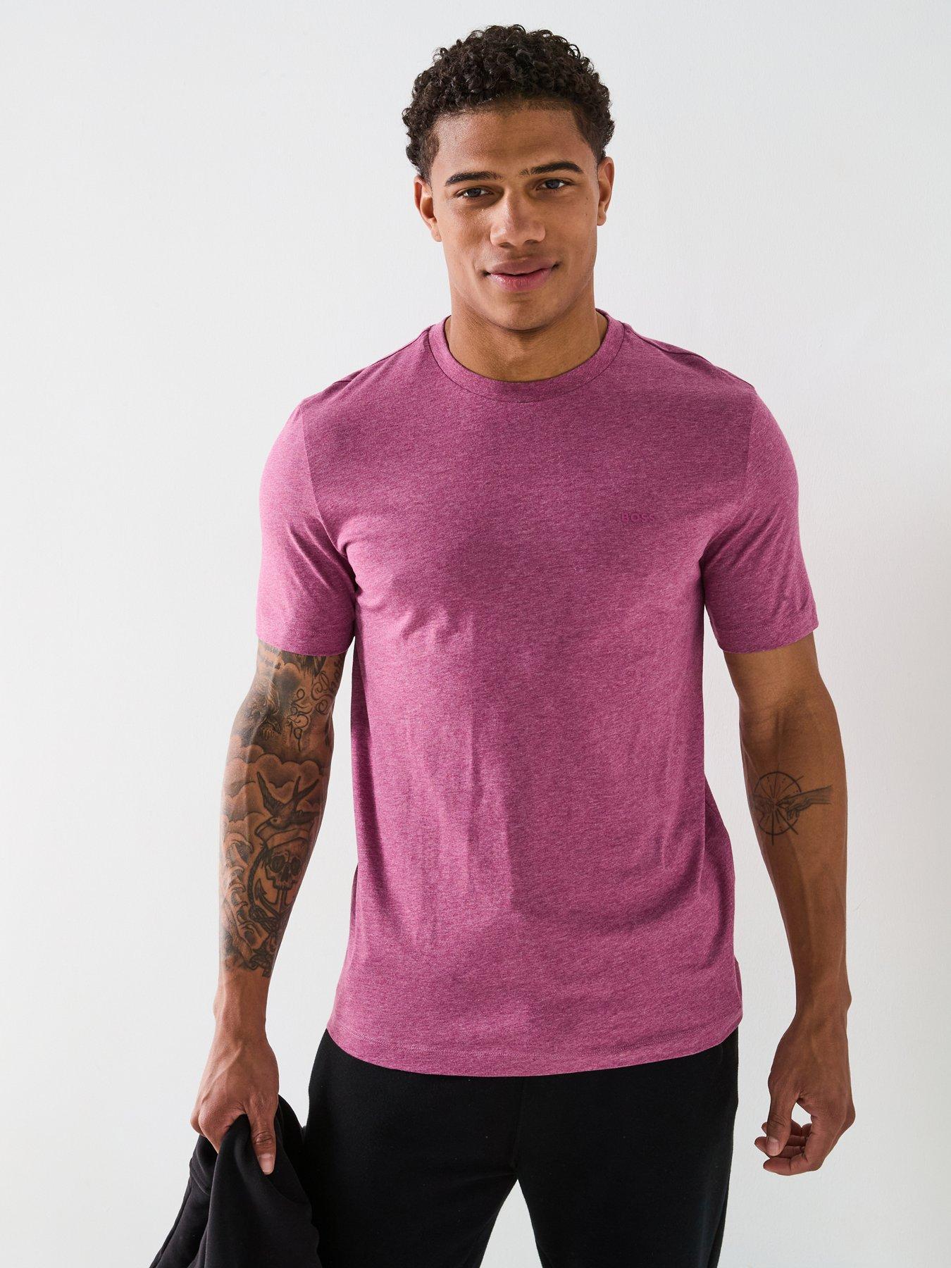  image of boss-thompson-01-regular-fit-t-shirt-purple