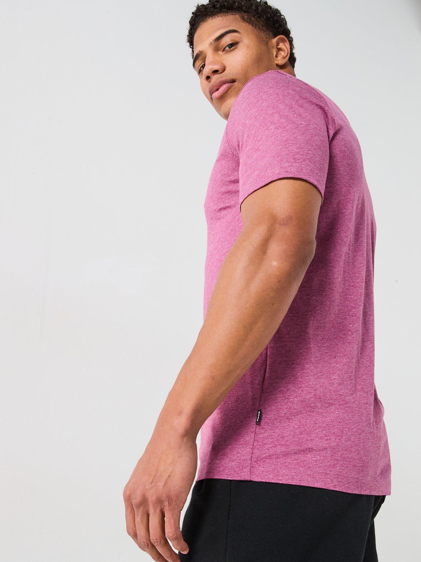  image of boss-thompson-01-regular-fit-t-shirt-purple
