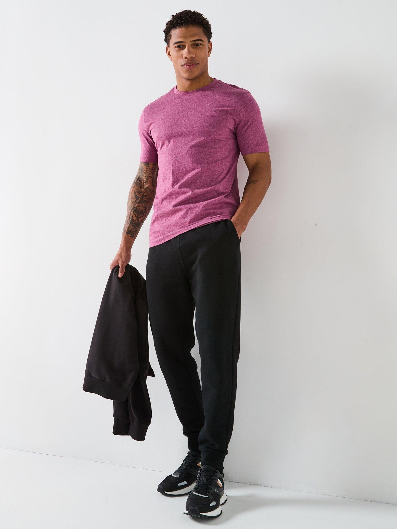  image of boss-thompson-01-regular-fit-t-shirt-purple