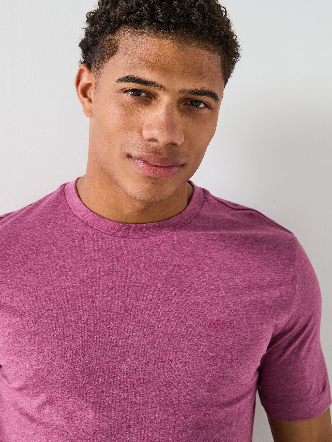  image of boss-thompson-01-regular-fit-t-shirt-purple