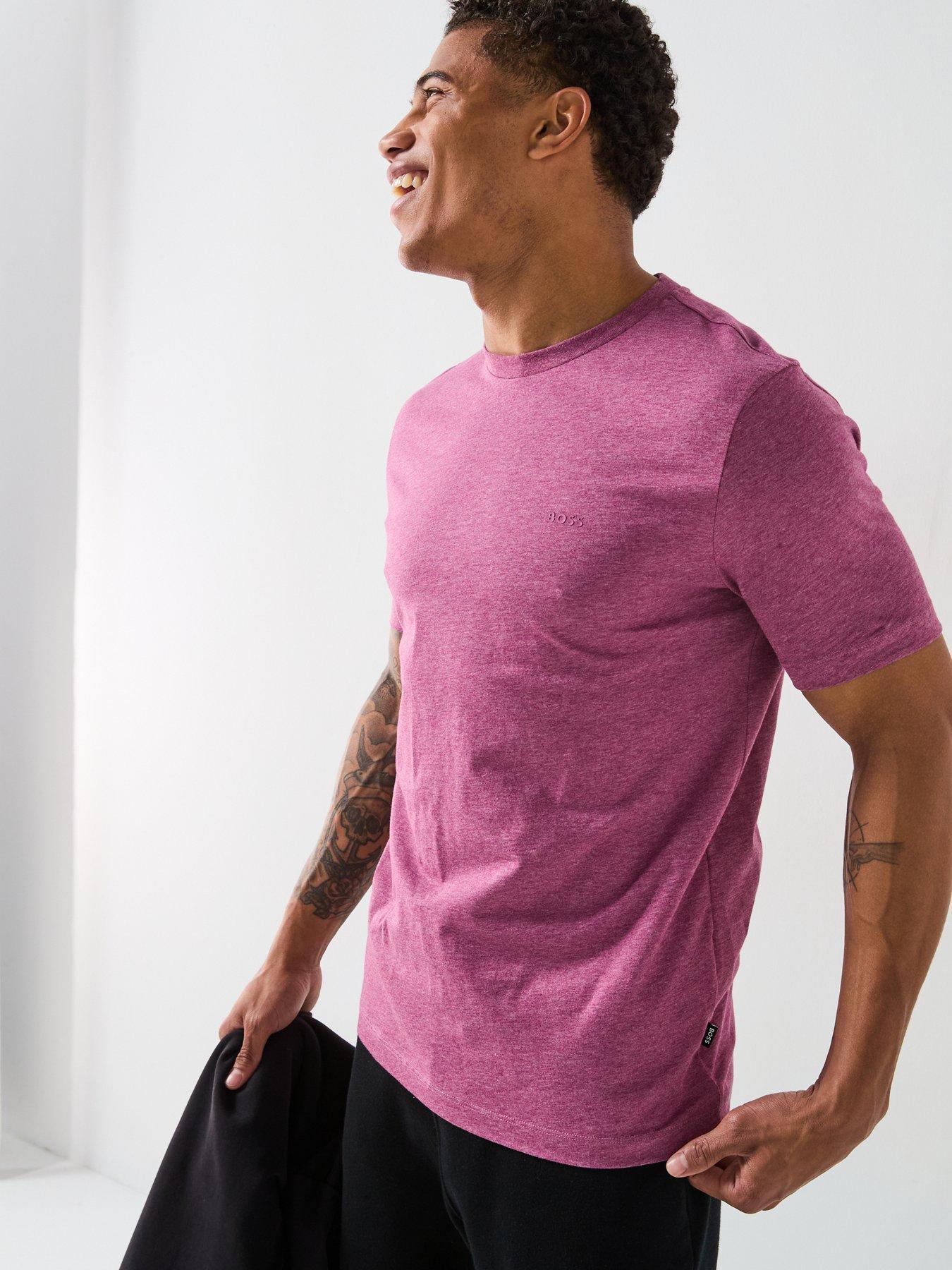  image of boss-thompson-01-regular-fit-t-shirt-purple