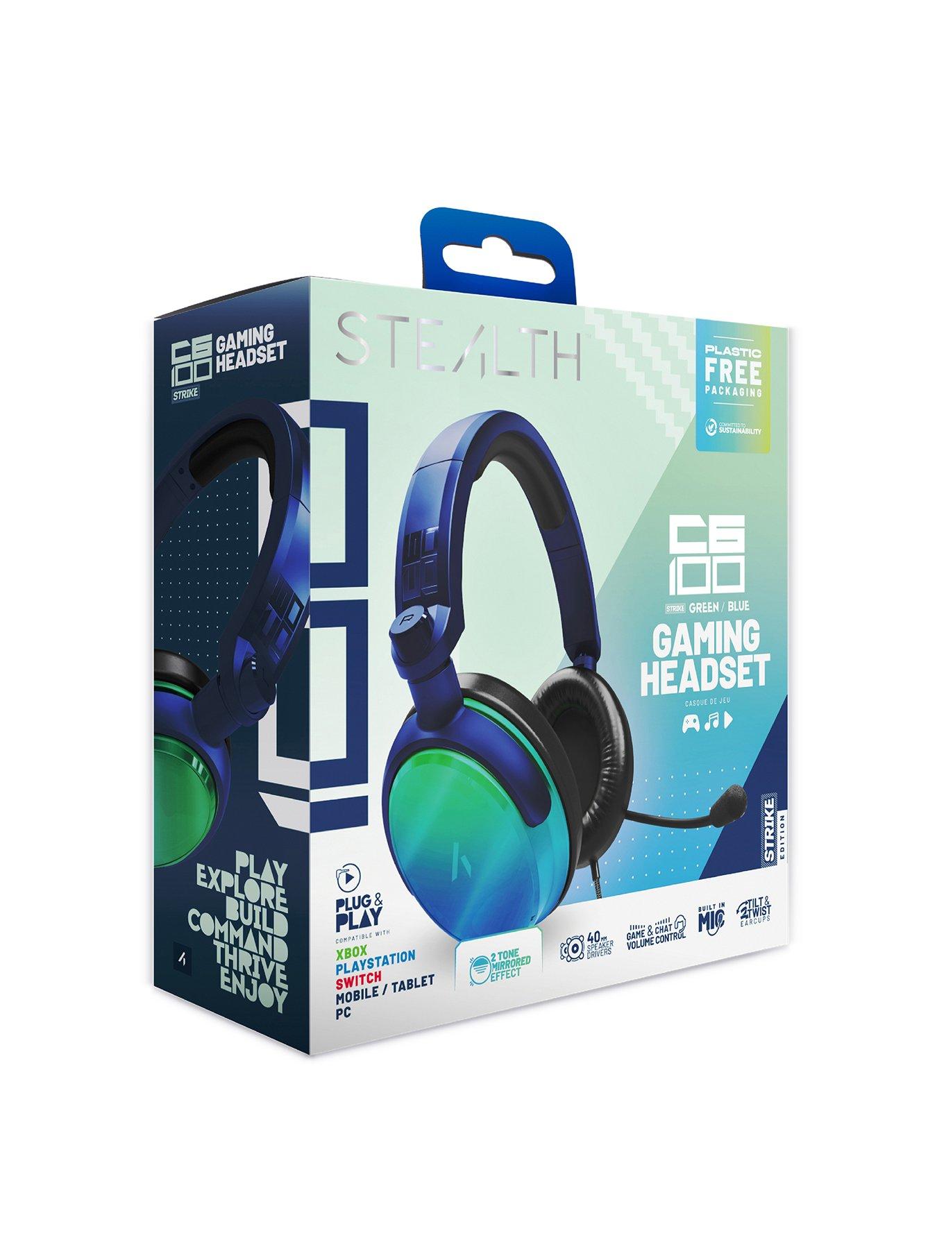 image of stealth-c6-100-headset-strike-greenampblue