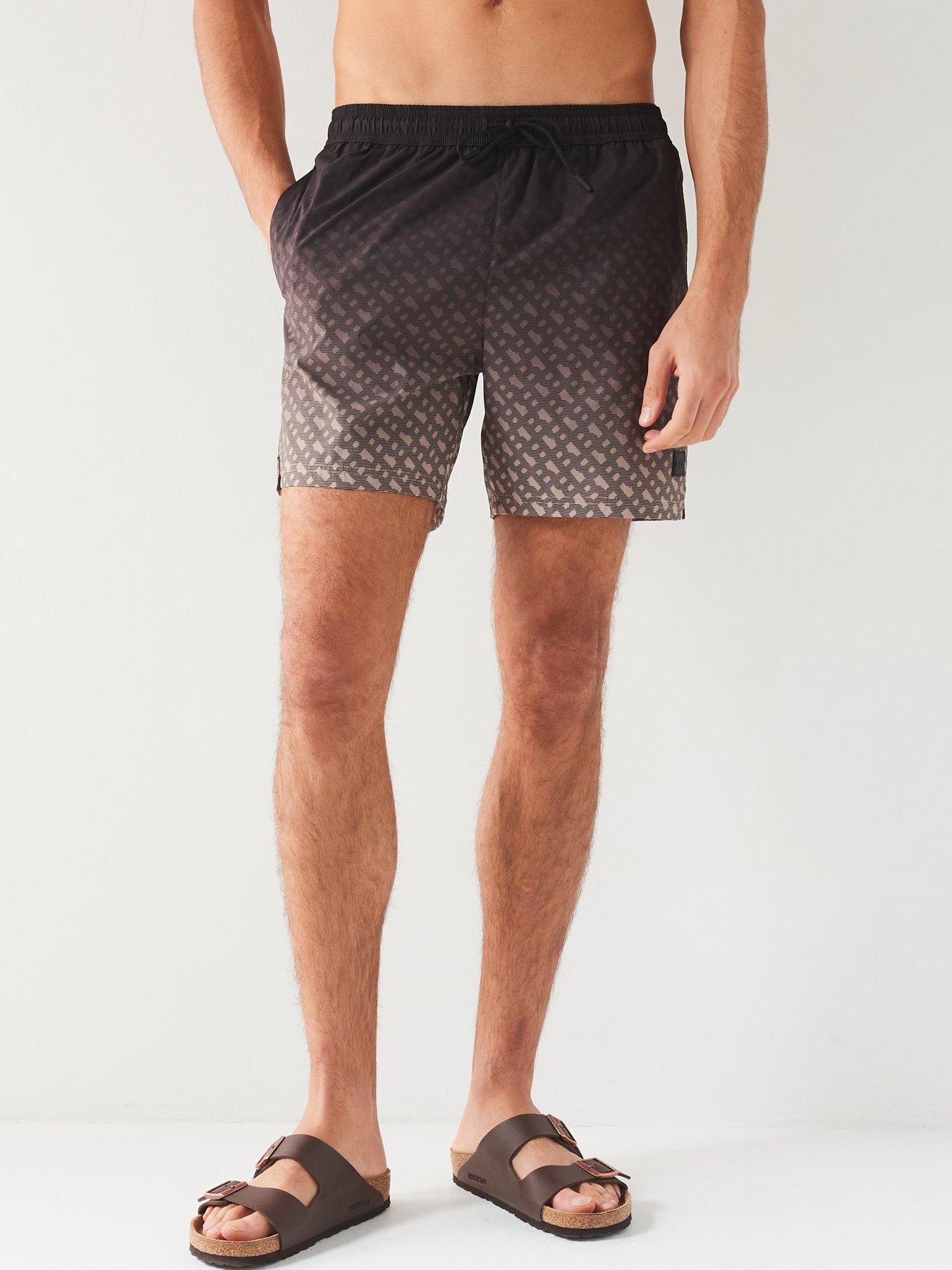 boss-vale-mono-print-swim-shorts-black