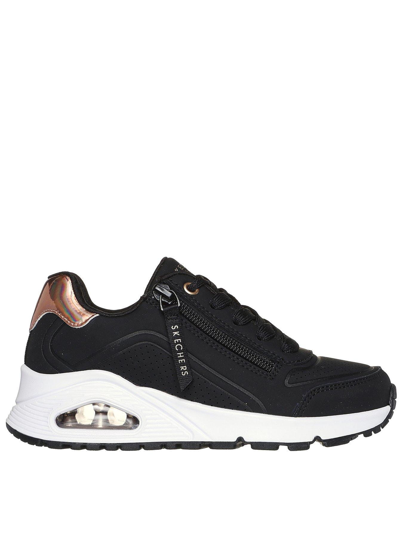 skechers-lace-up-lateral-zip-sneakers-w-holographic-heel-trim-detail-black