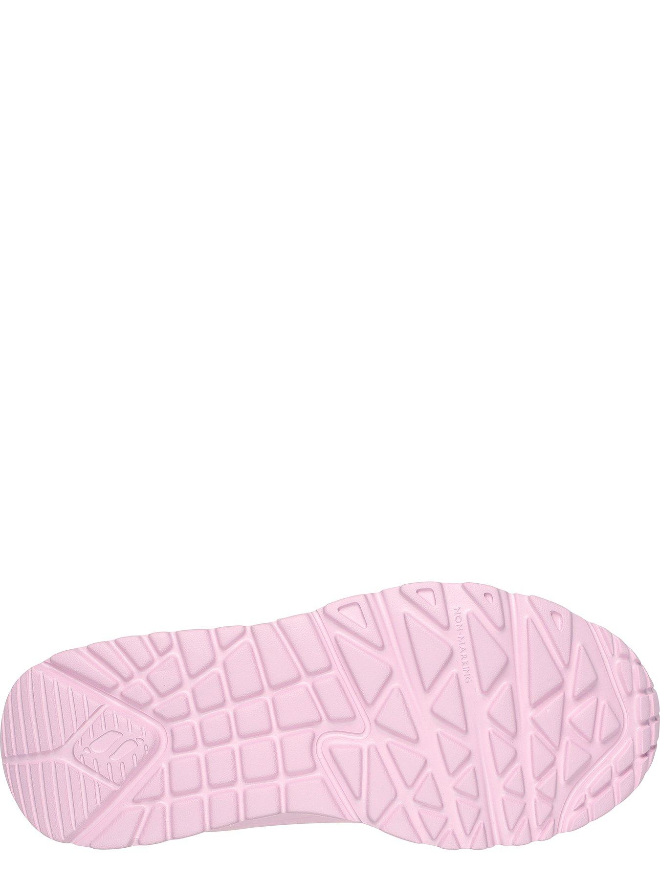  image of skechers-monochromatic-lace-up-sneakers-w-quarter-zip-detail-pink