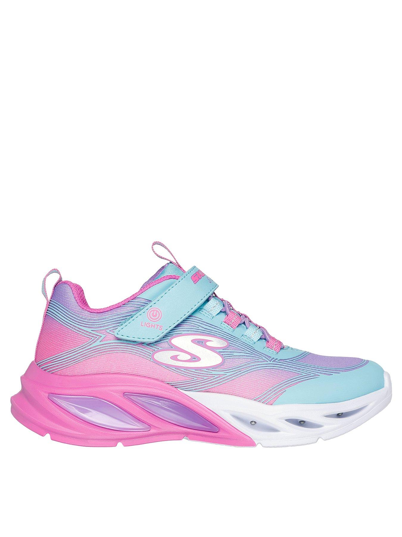 undefined Lighted Bungee  &  Strap Sneaker With Ombre Sparkle Upper - Multi