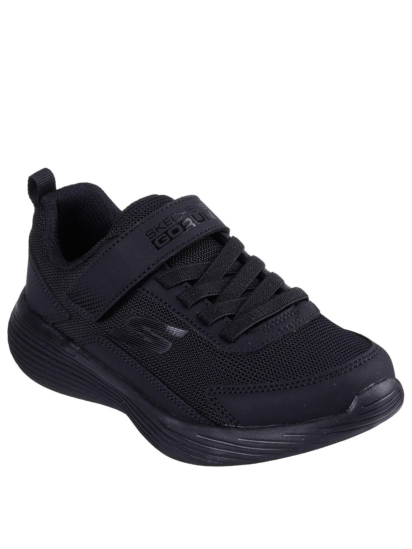  image of skechers-lightweight-gore-and-strap-trainers-black