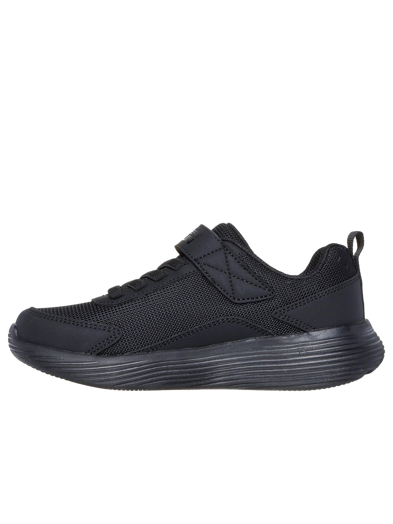  image of skechers-lightweight-gore-and-strap-trainers-black