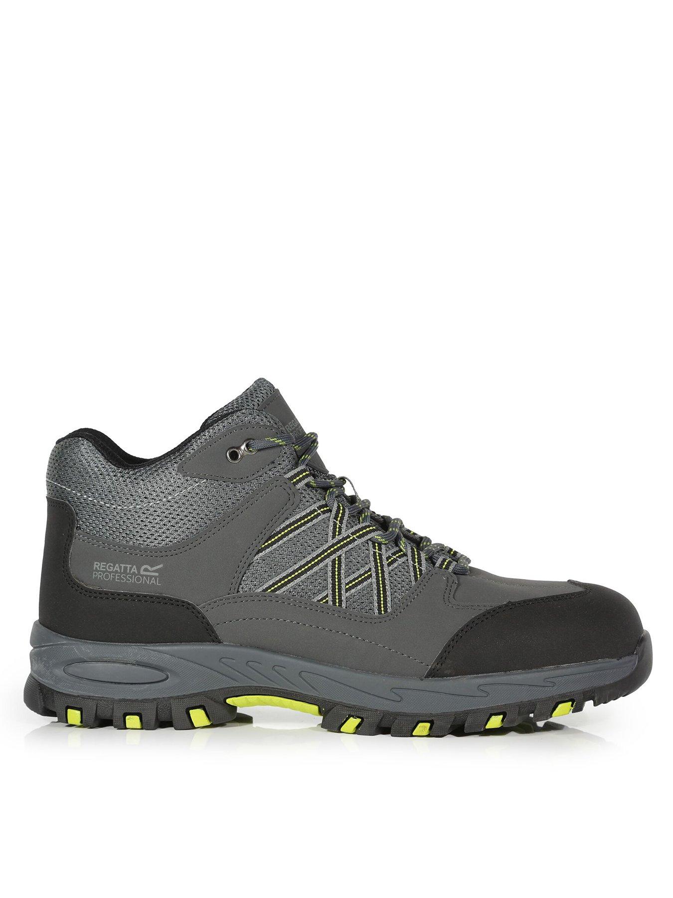 Regatta Mens Professional Workwear Sandstone Safety Boots -briar/lime