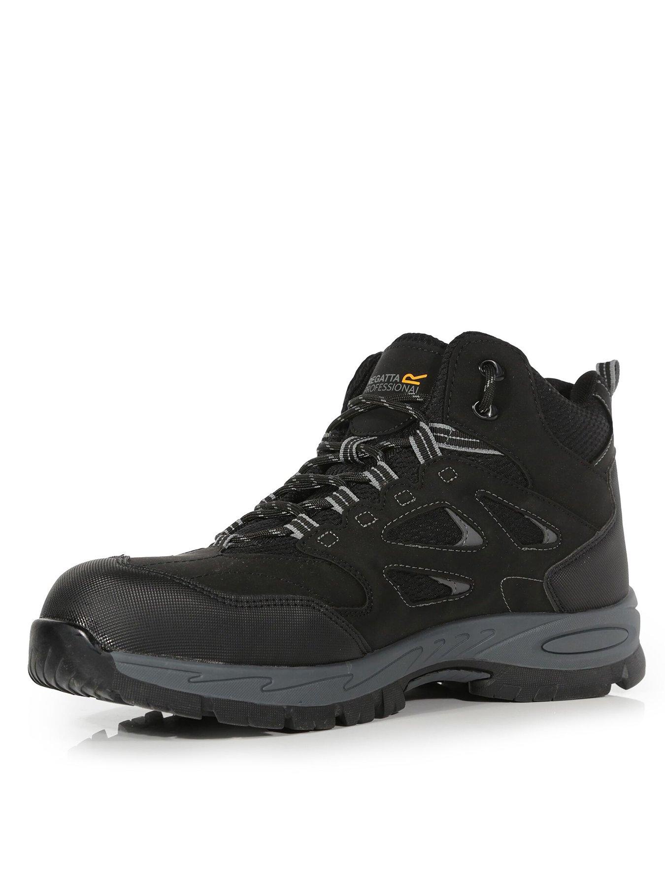 image of regatta-mens-professional-workwear-mudstone-safety-boots--blackgranit