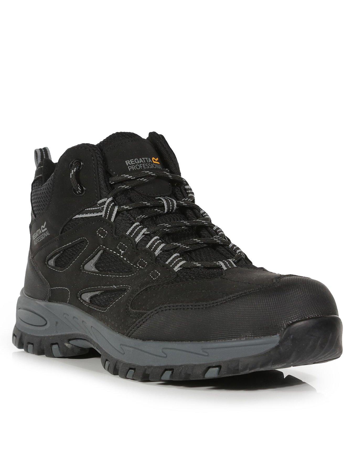 image of regatta-mens-professional-workwear-mudstone-safety-boots--blackgranit