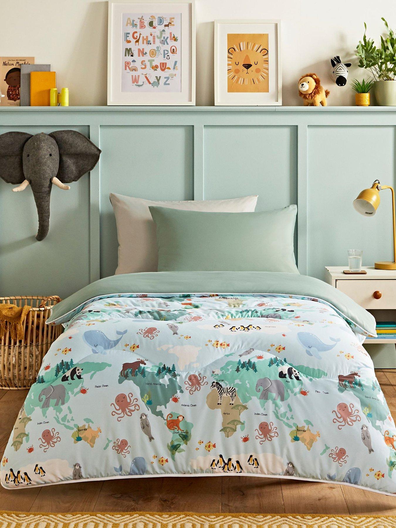 night-lark-animal-atlas-105-tog-coverless-quilt-and-pillowcase-setnbsp