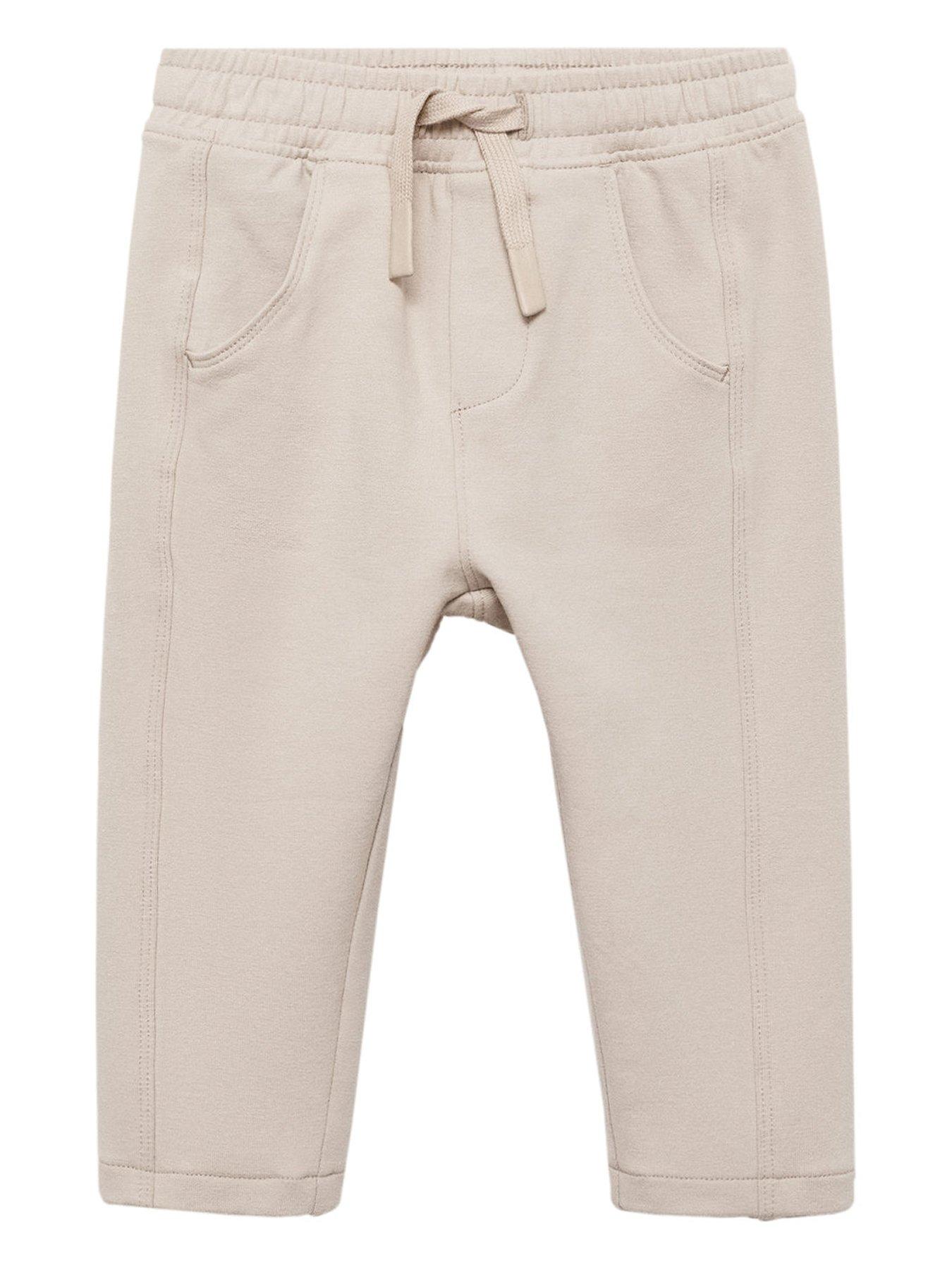 Mango Younger Boys Straight Leg Joggers Beige littlewoods