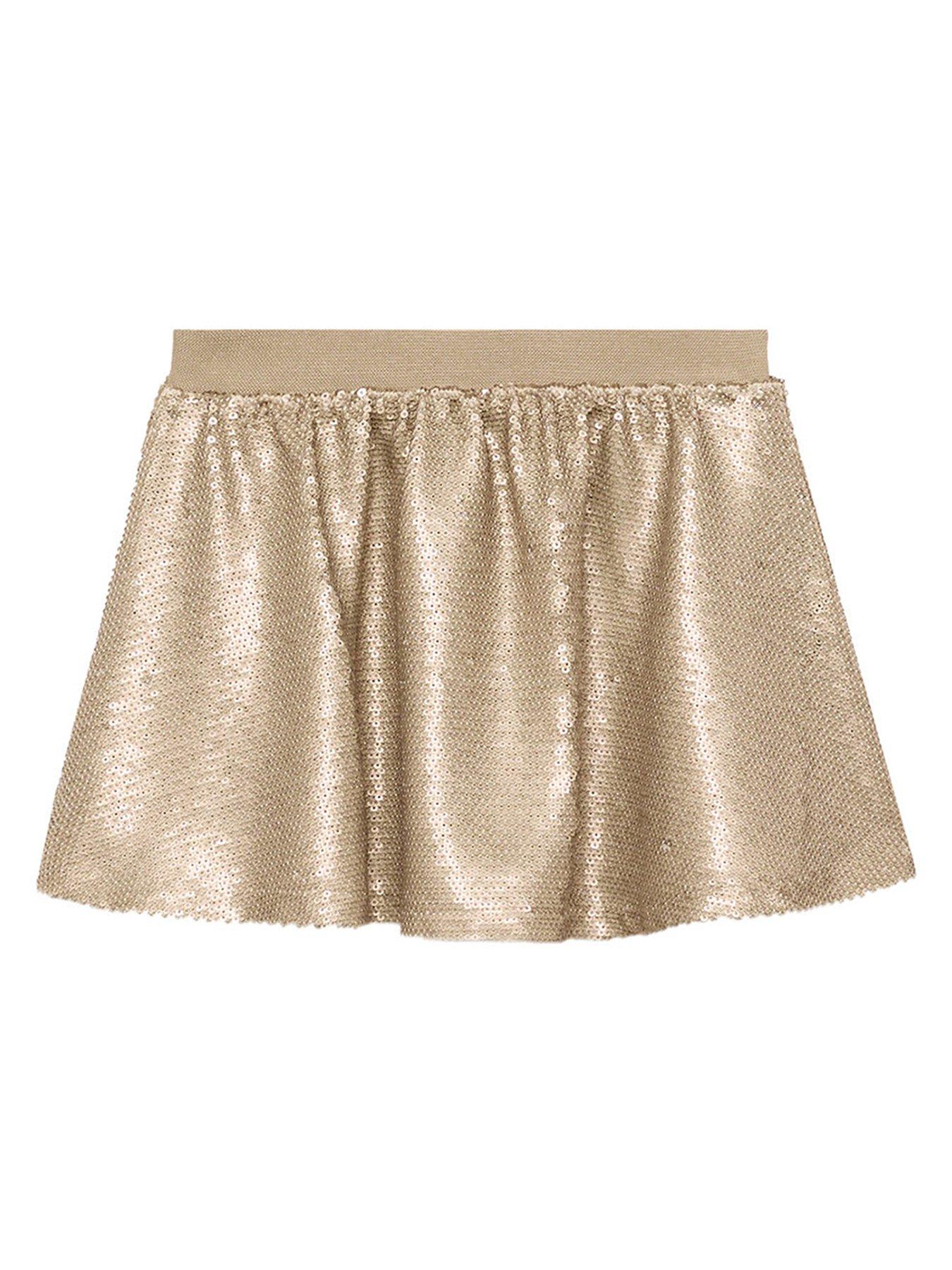 undefined Younger Girls Sequin Skirt - Gold