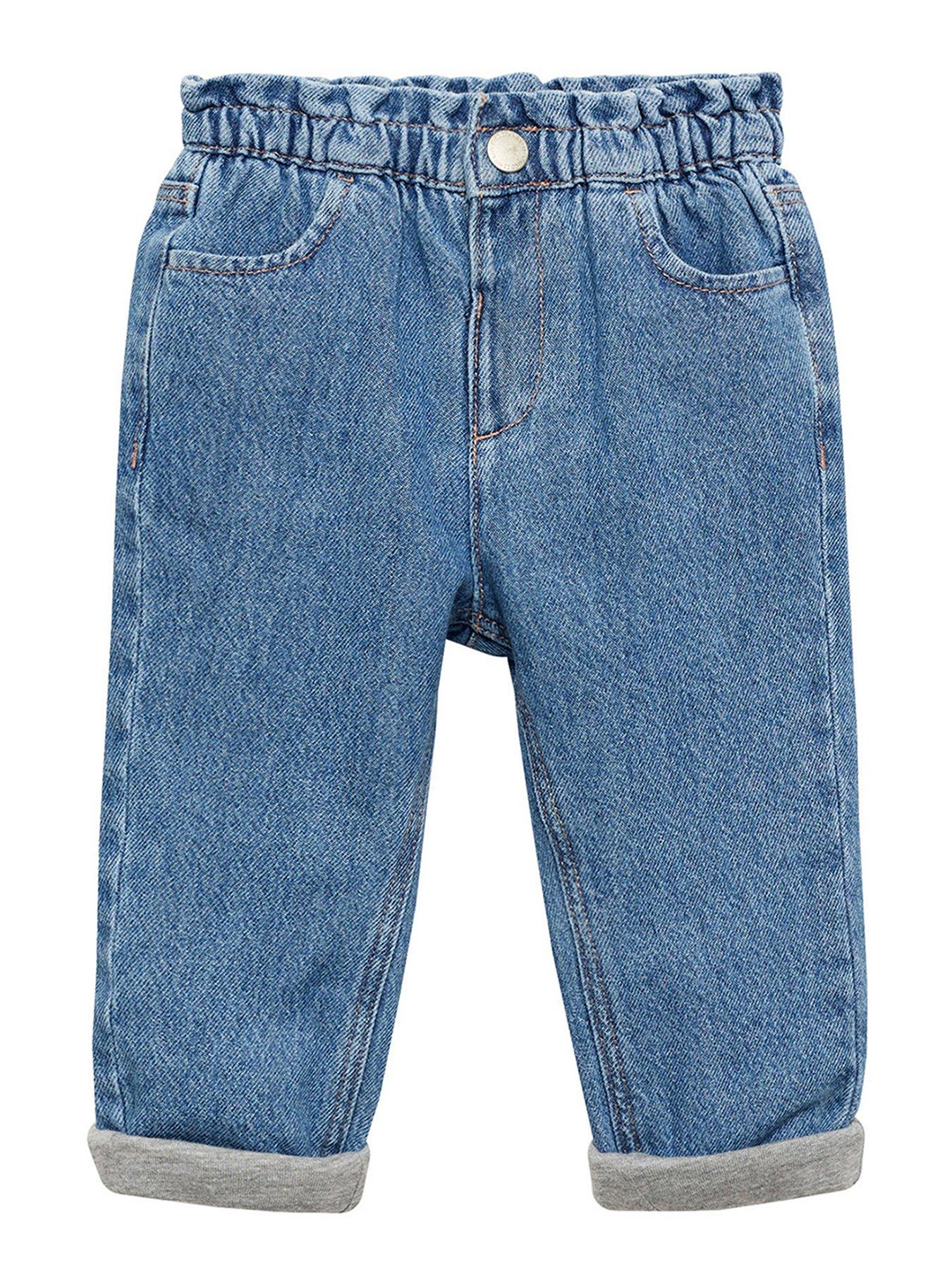 undefined Younger Girls Paperbag Waist Jeans - Blue