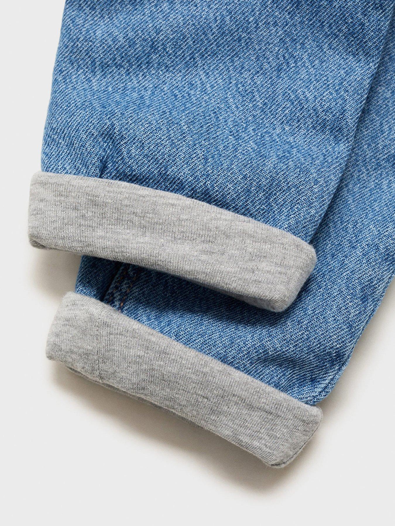 Image 3 of 4 of Mango Younger Girls Paperbag Waist Jeans - Blue