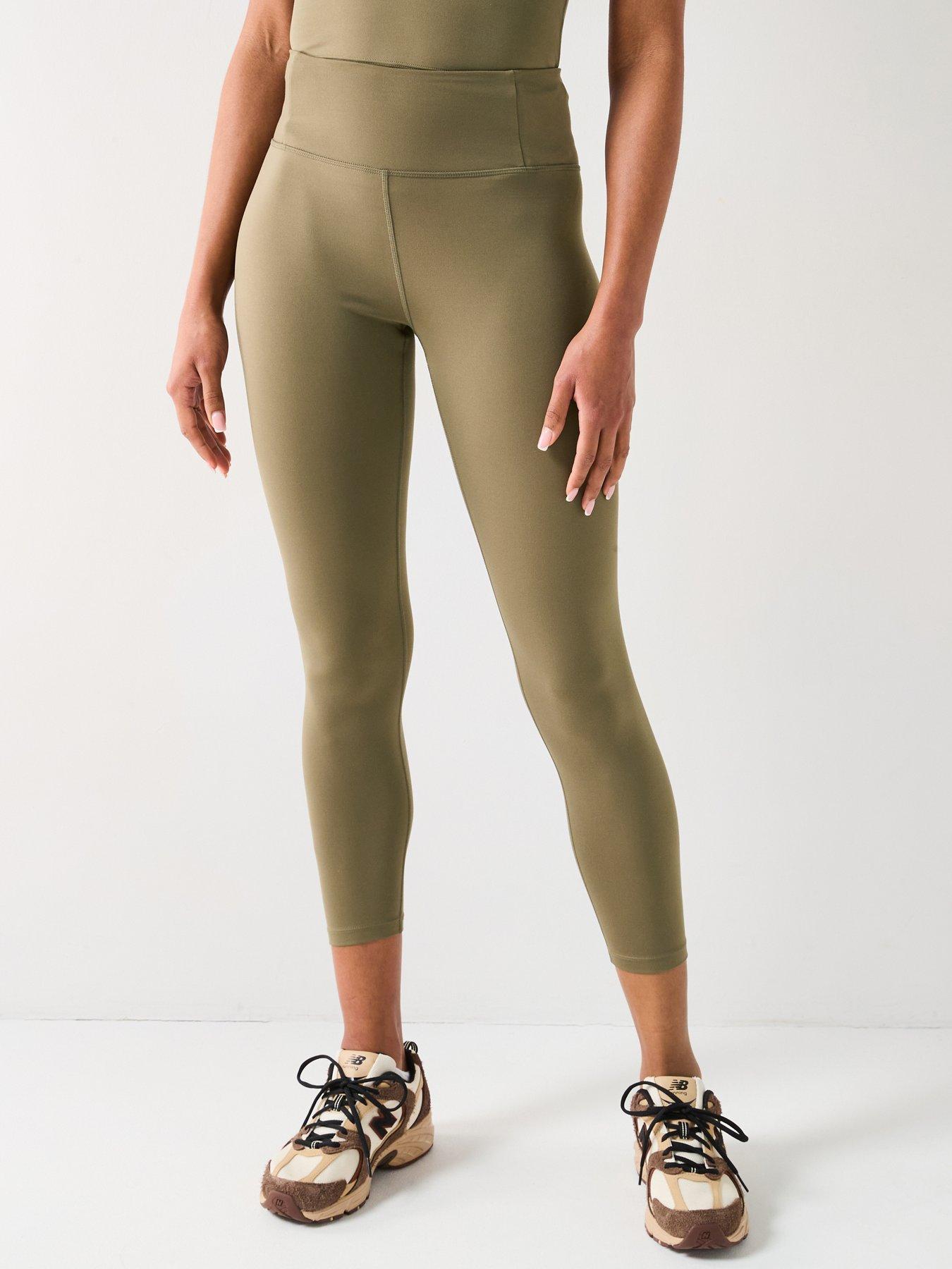 Girlfriend Collective Womens Training Float High-Rise 7/8 Tights - Green