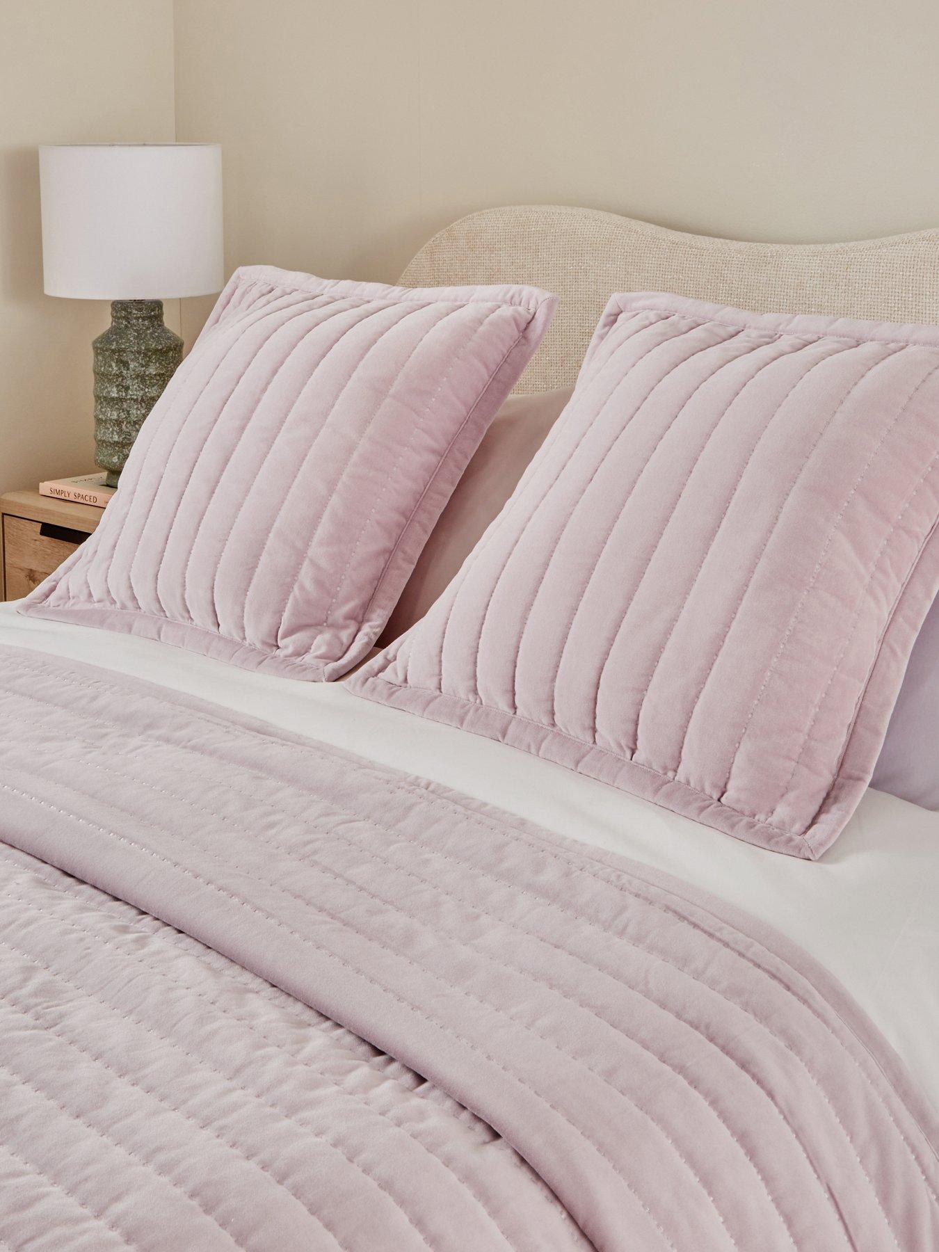  image of very-home-cotton-velvet-stitch-embroidered-pillow-sham-pair