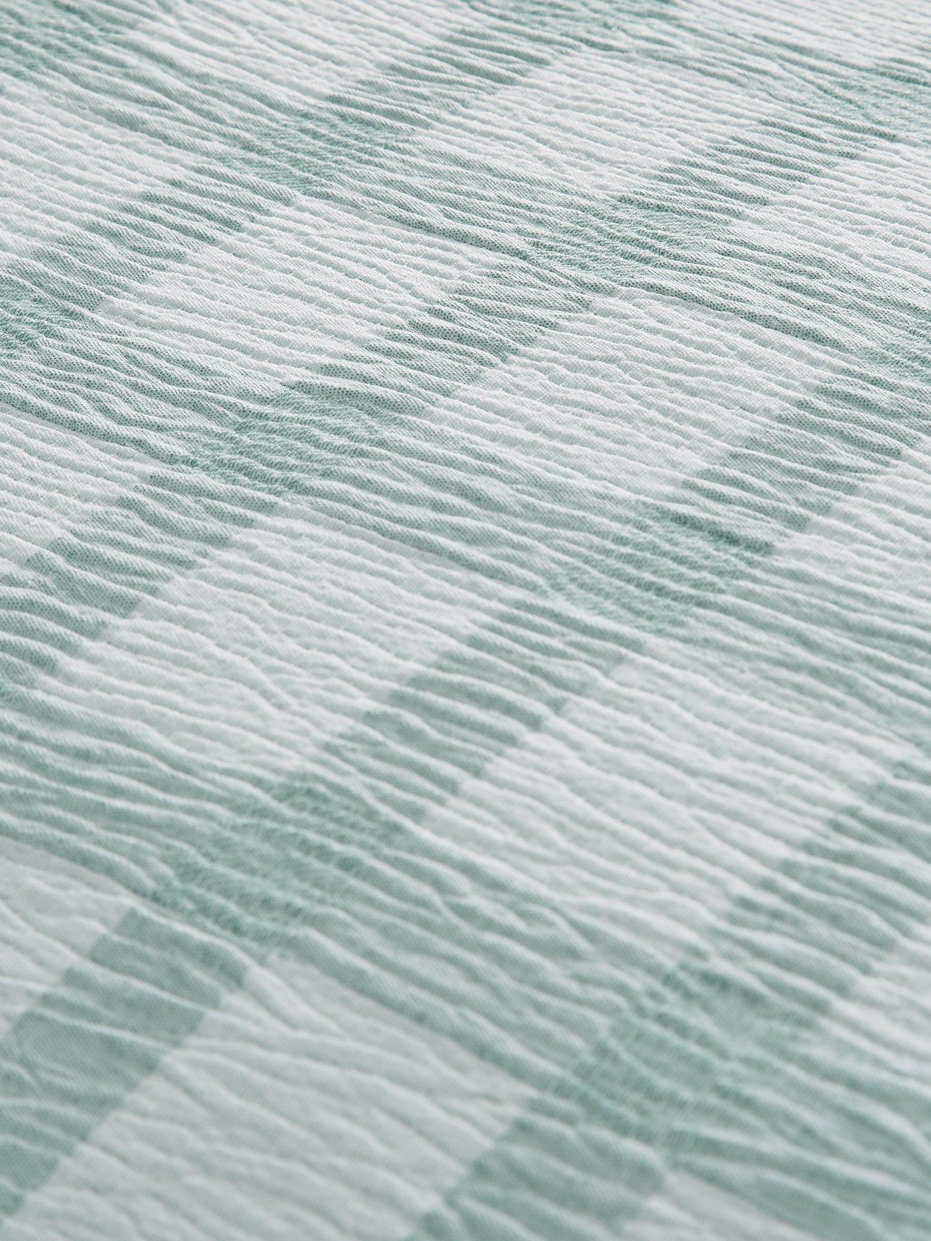  image of very-home-seersucker-check-duvet-cover-set