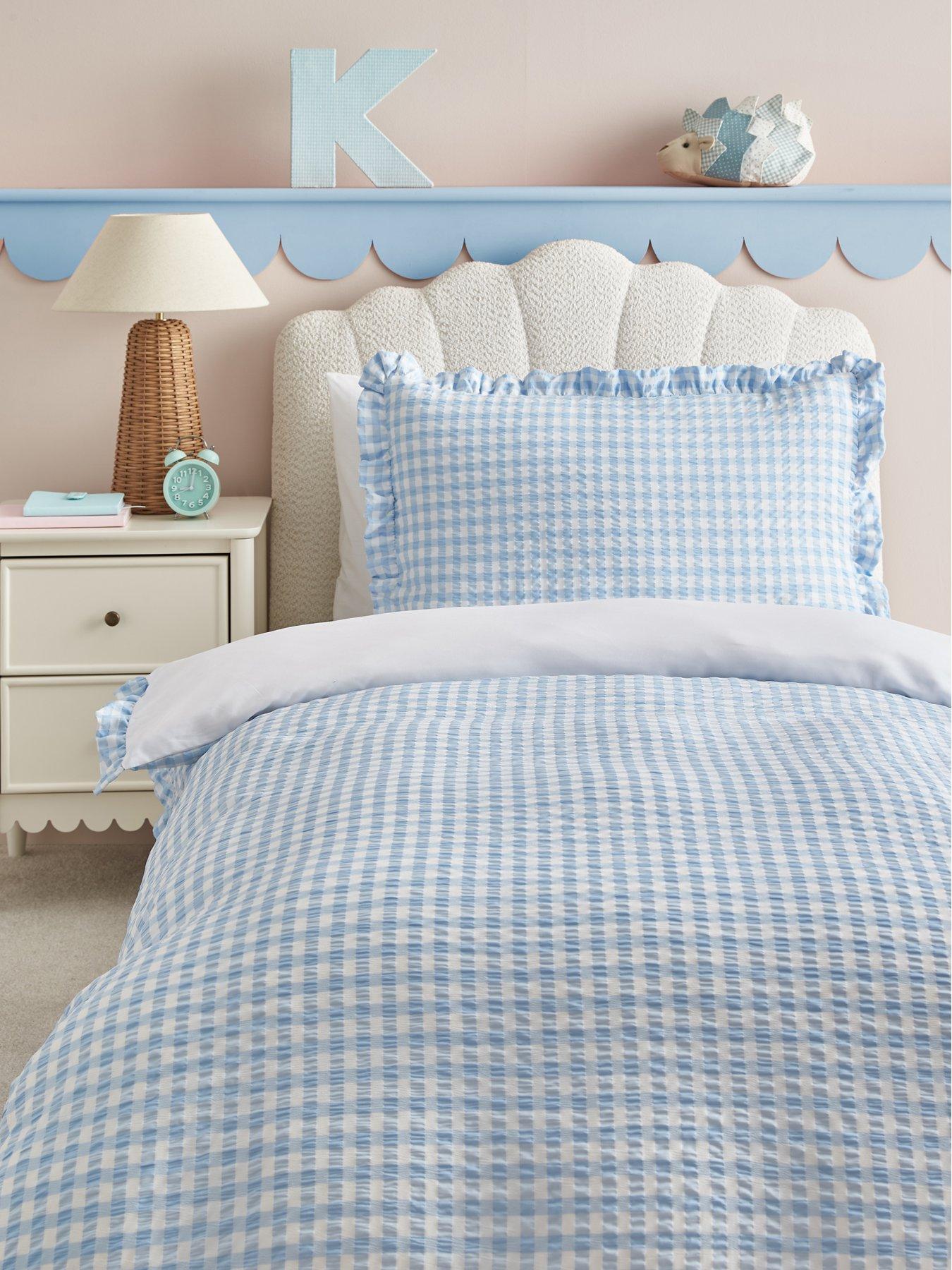 very-home-gingham-seersucker-duvet-cover-set