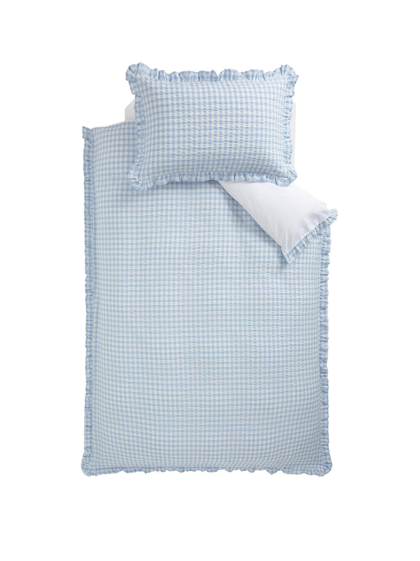  image of very-home-gingham-seersucker-duvet-cover-set